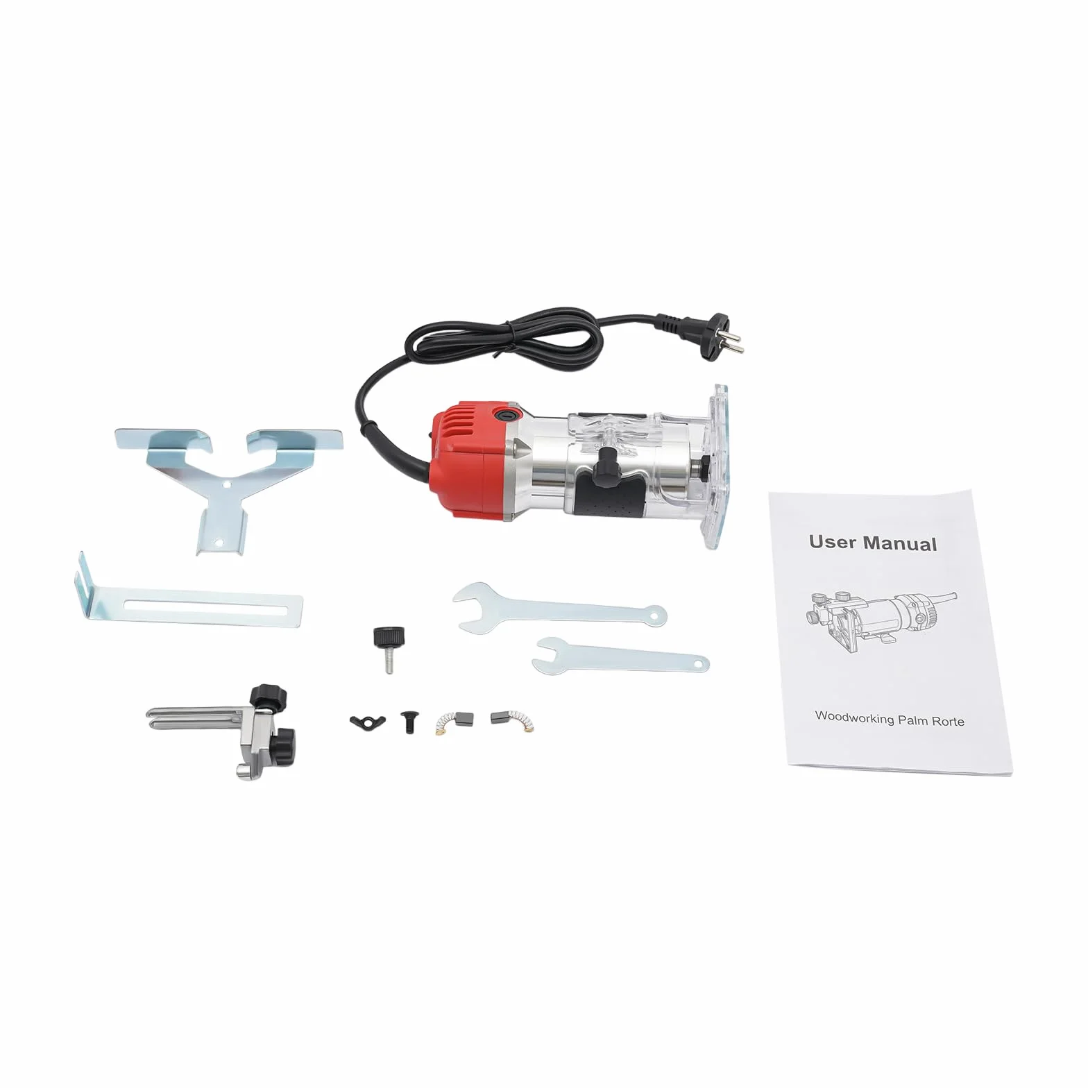 Fresadora de Madera Compacta 800W 30000r/min, Fresadora de Mano Portátil Para, Trabajar la Madera Eléctrica, Diámetro de corte 6,35 mm