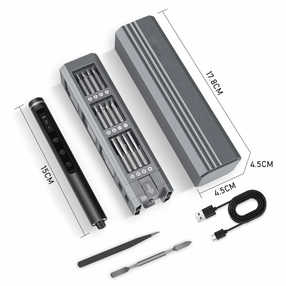 Juego de destornilladores magnéticos 45 en 1 con 42 puntas para reparación electrónica, compatible con teléfonos móviles, drones, cámaras, Game Conso