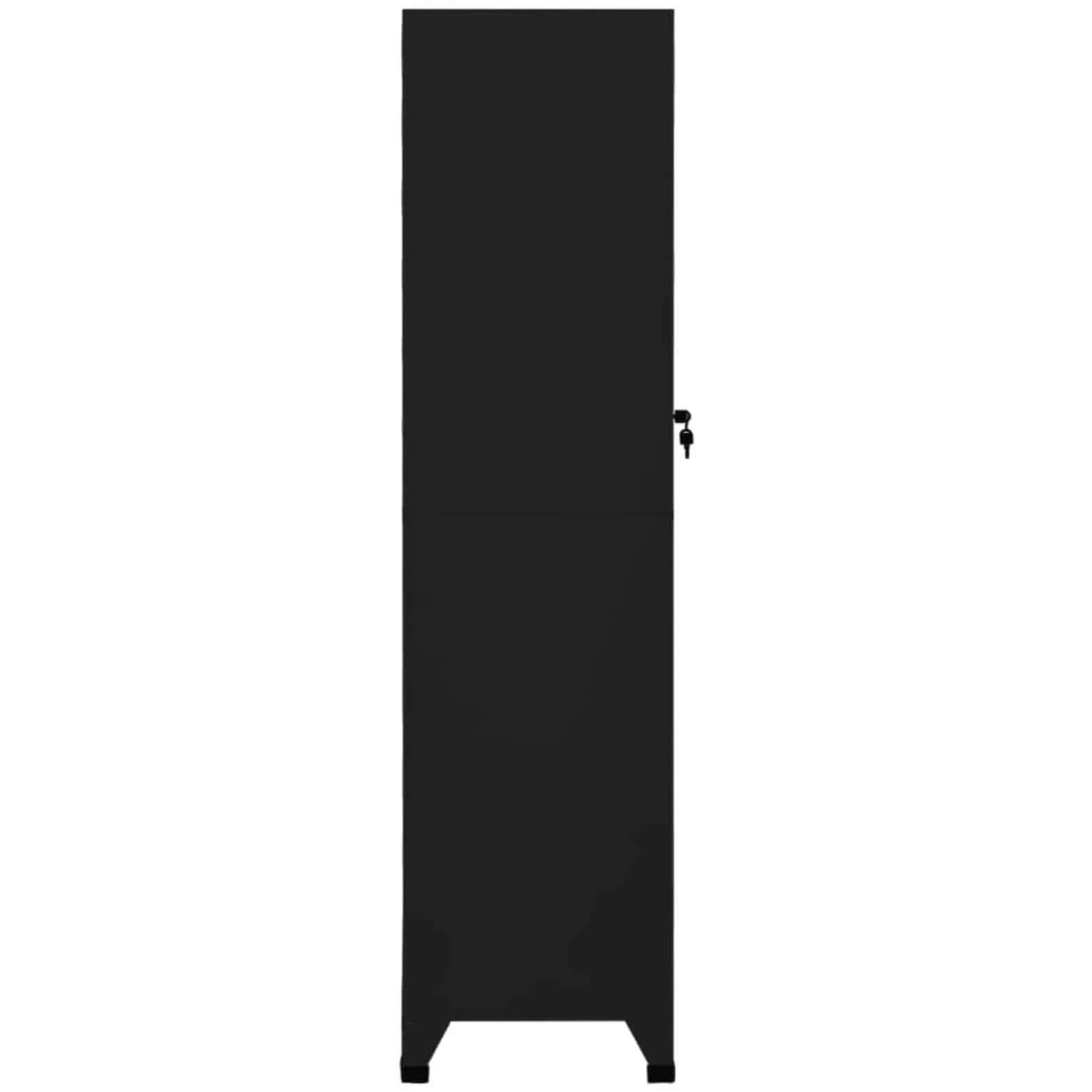 Taquilla de Acero Negro 38x45x180 cm Armario Taquilla Metalico Vestuario
