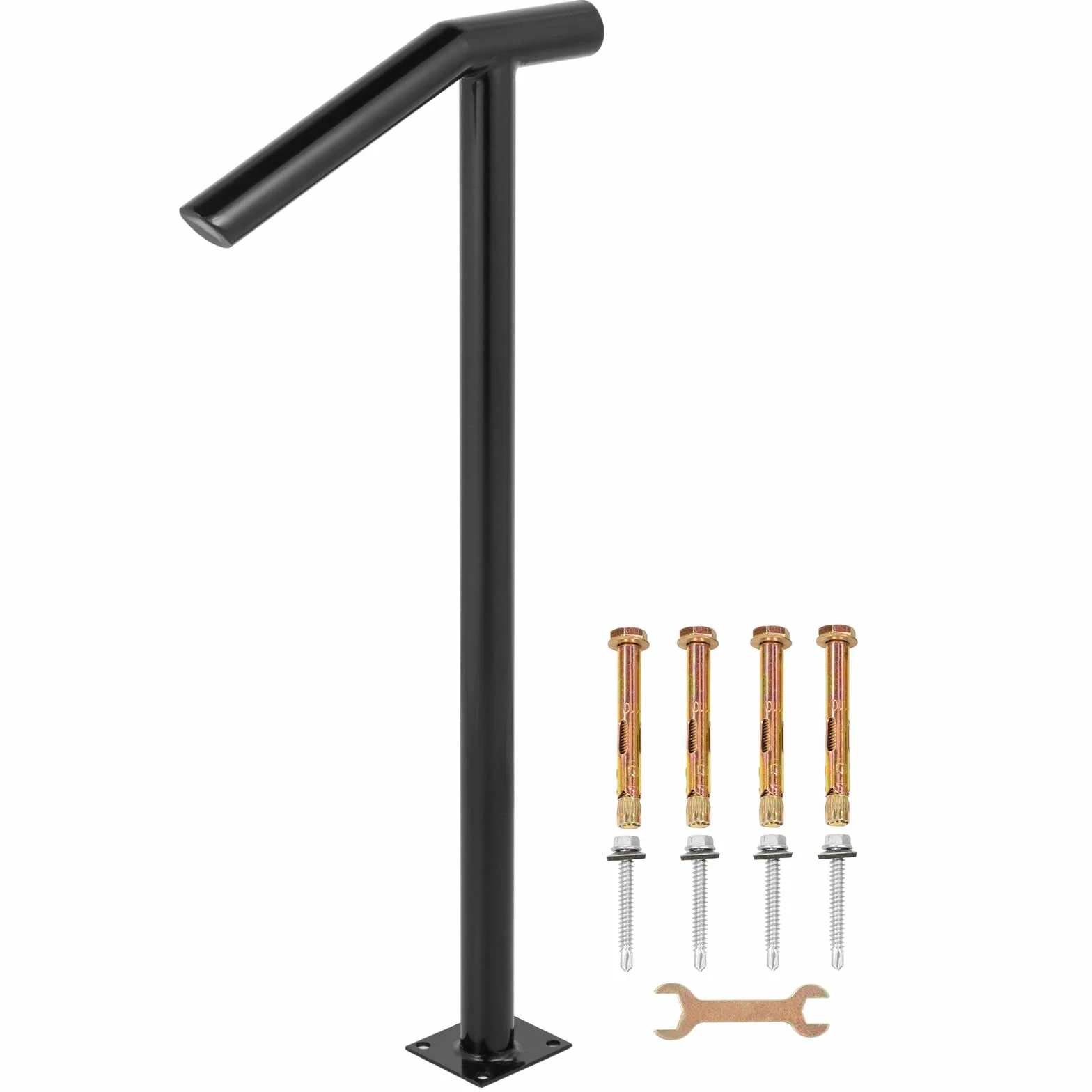 Pasamanos para escaleras, pasamanos de acero inoxidable para escaleras, barandilla de acero inoxidable, pasamanos (45,7 cm)