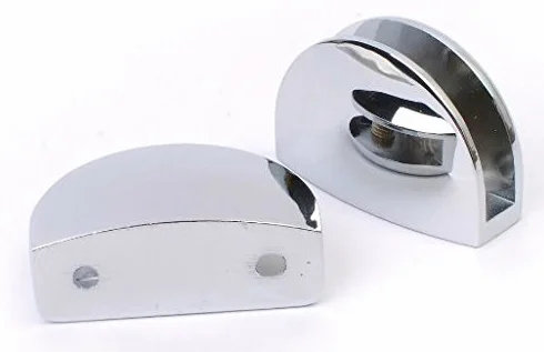 Estante de cristal blanco endurecido de 500 mm x 100 mm, 6 mm de grosor, para baño, dormitorio, oficina con grandes soportes de estante con acabado cromado