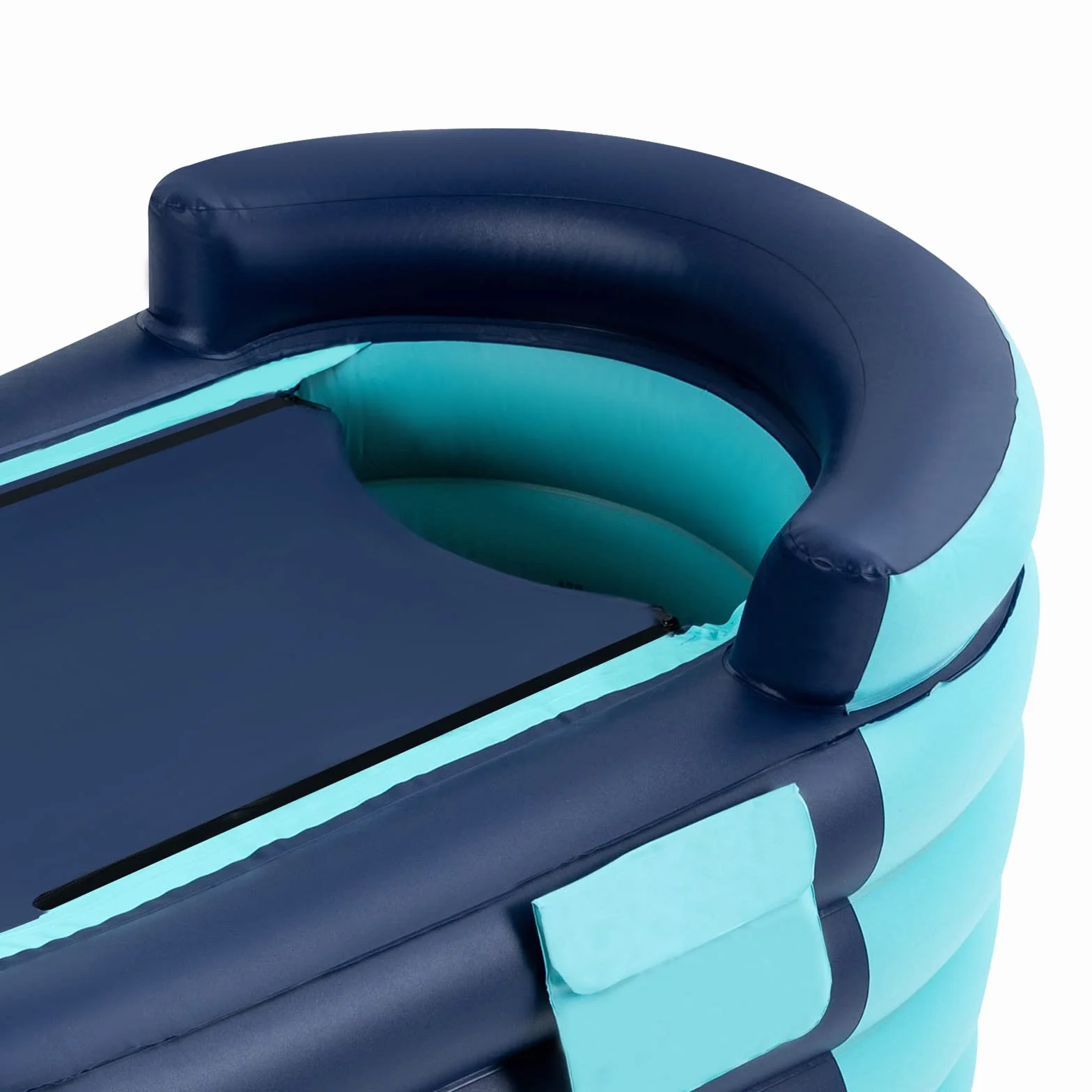Bañera portátil hinchable para adultos, con respaldo para baño, ducha y balcón, hasta 100 kg, 84 x 140 x 74 cm
