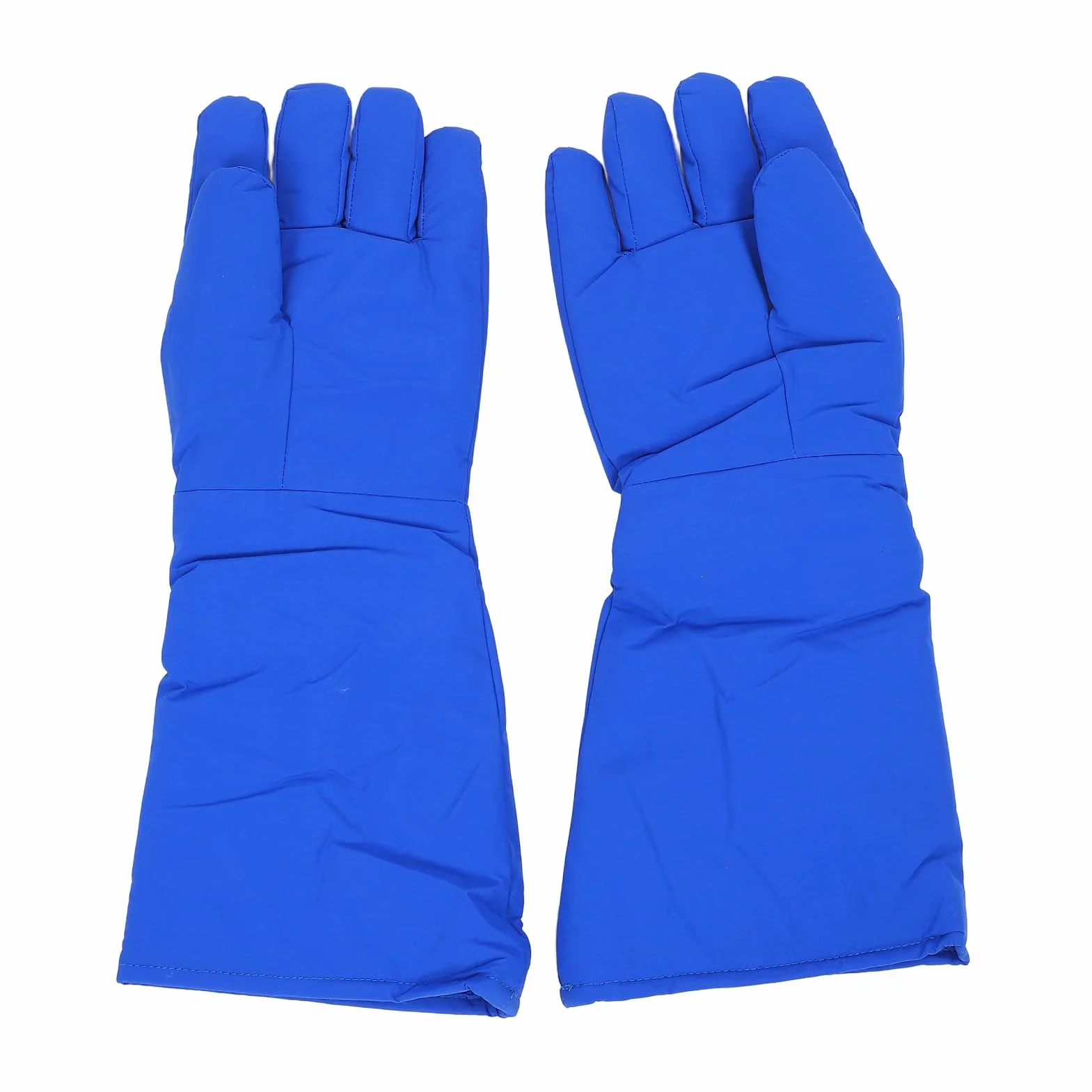 Guantes de nitrógeno líquido LN2 de 4 capas, temperatura extremadamente baja (-260 ℃), guantes anticongelantes de 48 cm para almacenamiento en frío con hielo seco, 2 unidades