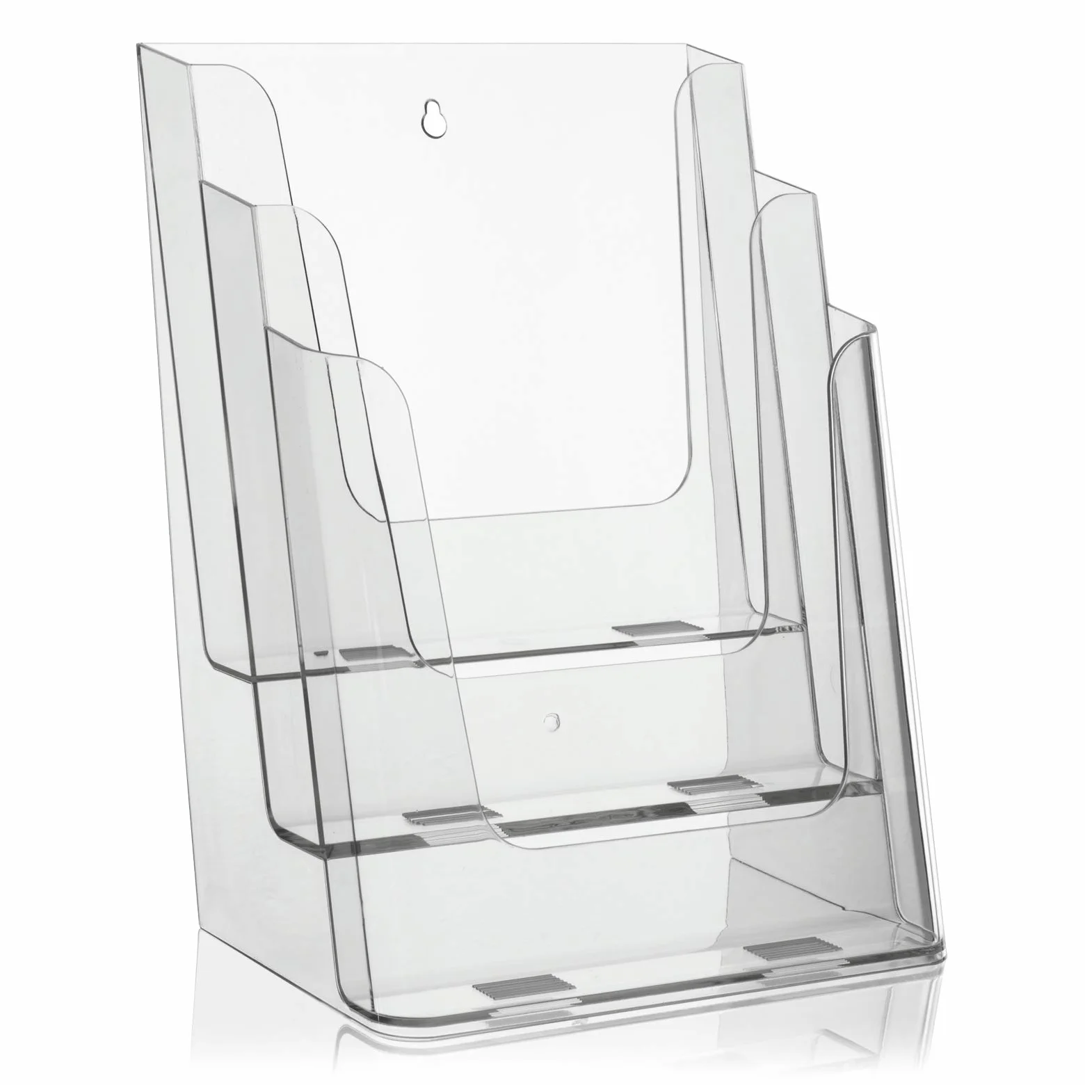 VITAdisplays® Expositor para folletos DIN A4 3 niveles transparente NE-240
