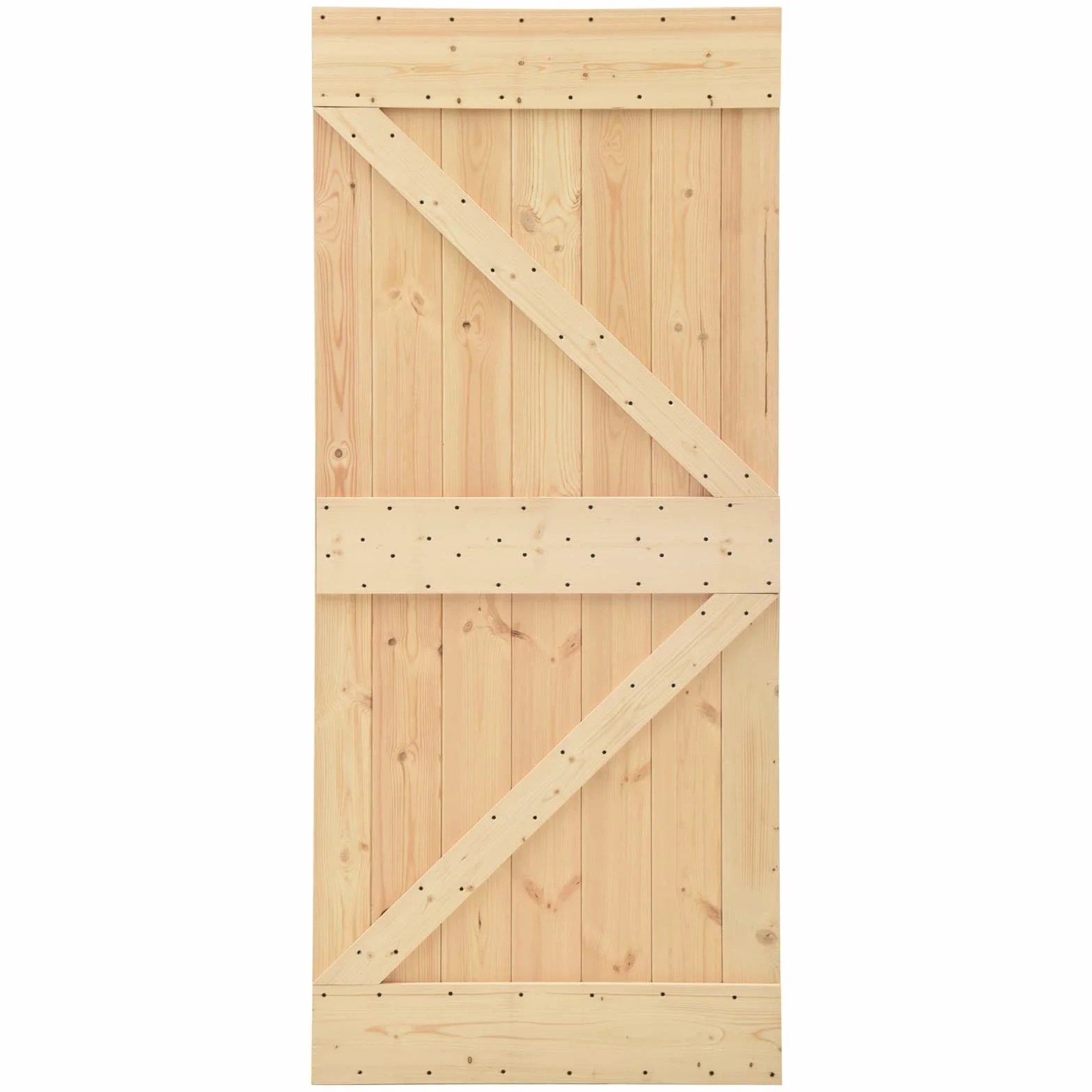 vidaXL Puerta Narvik Natural 90 x 210 cm Madera de Pino Sólido, Puerta Rectangular Moderna, Interior de Pino, Ahorra Espacio, Separador Contemporáneo de Habitaciones, Diseño Funcional
