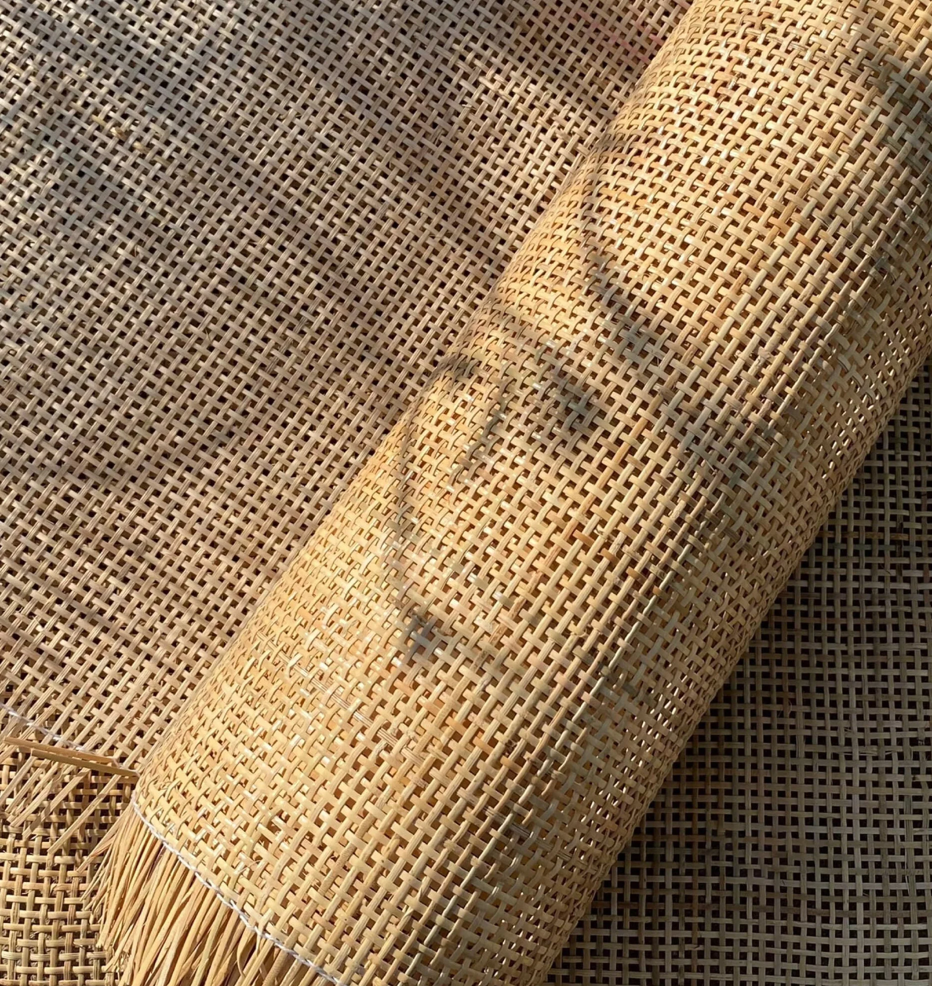 Rejilla Mimbre Natural 40 x 300cm, Ratan Rollo Mimbre, Mimbre Rollo, Rattan, rollo ratan, Ratan Natural por Metros, Rollo de Mimbre para Muebles, Silla ratan Aparador Cabecero Zapatero Armario ratan