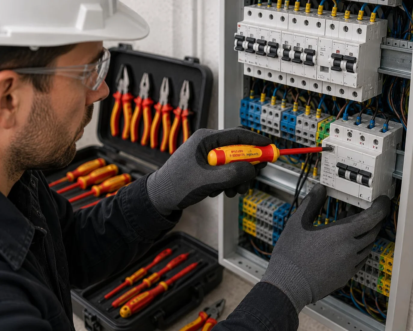 Juego de Destornilladores VDE 9 Piezas | Plano, Phillips (PH) y Pozidriv (PZ), Aislados hasta 1000 V, Certificación GS según IEC 60900