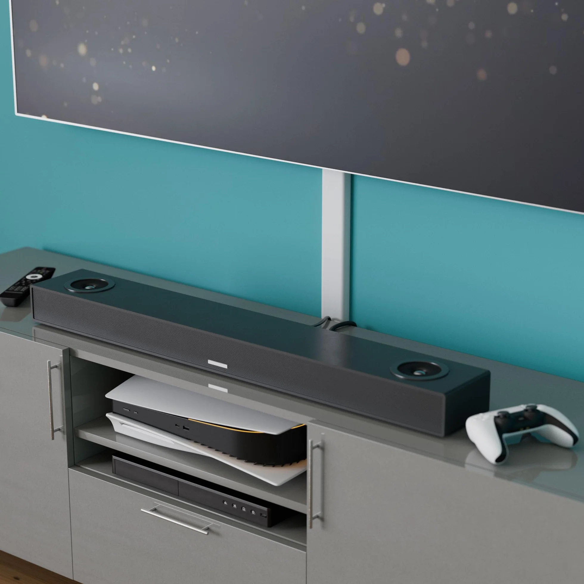 D-Line Cubrecables TV 60mm x 15mm x 40cm Blanco Canaleta Autoadhesiva Perfil Bajo