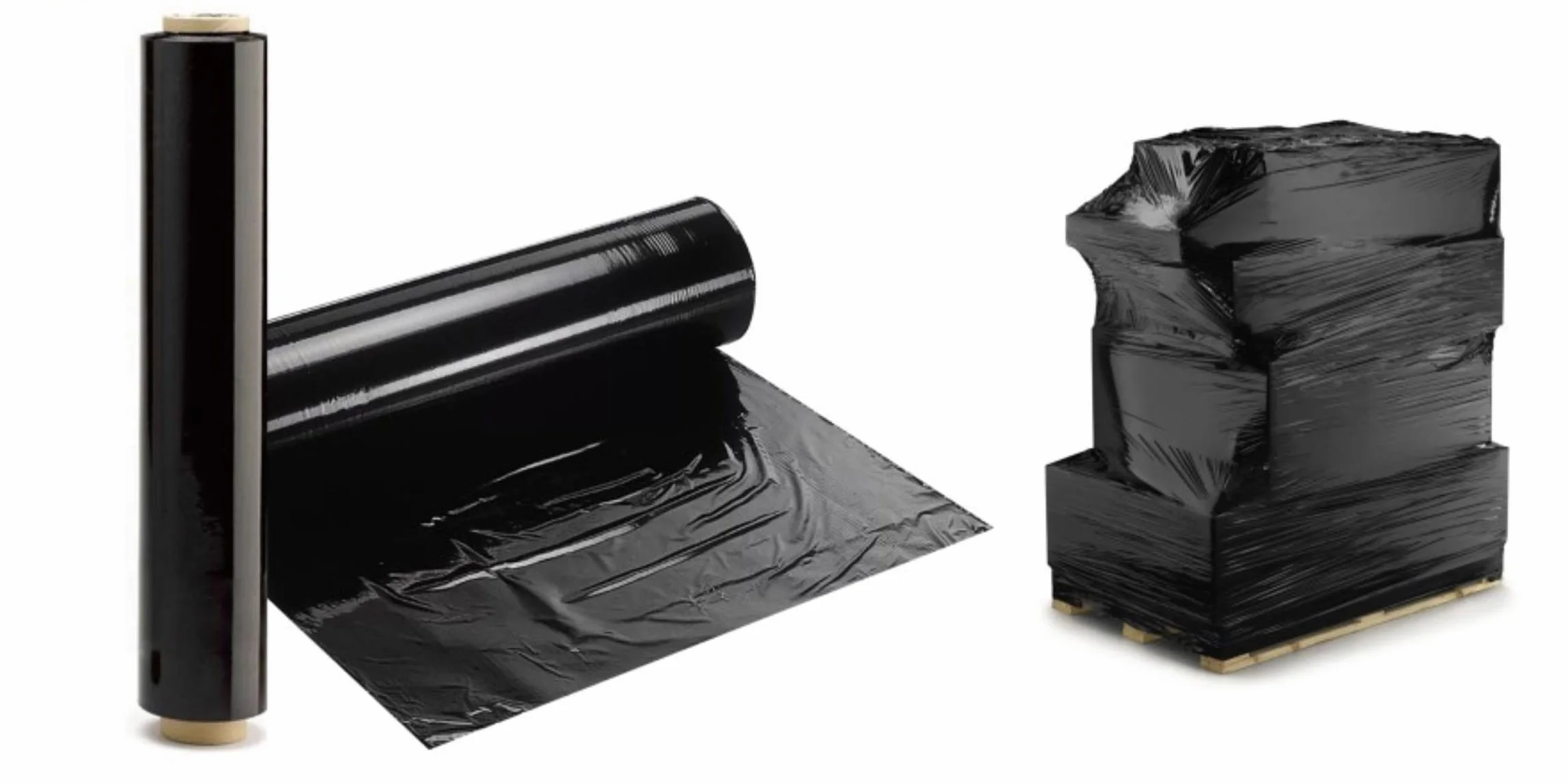 Film Negro para Embalar de 50 cm x 200 m – Rollo de Film Elástico Manual para Embalaje Industrial (1U)
