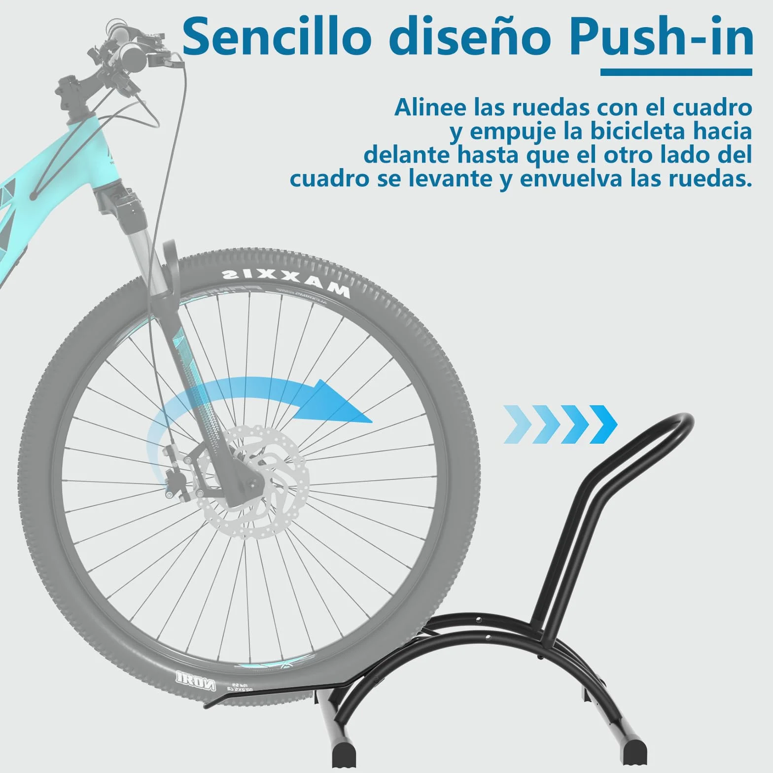 Urban Deco Soporte Bicicleta Suelo, Soporte para Aparcar Aparcamiento para Bicis de Suelo, Caballete Bicicleta Interior y Exterior