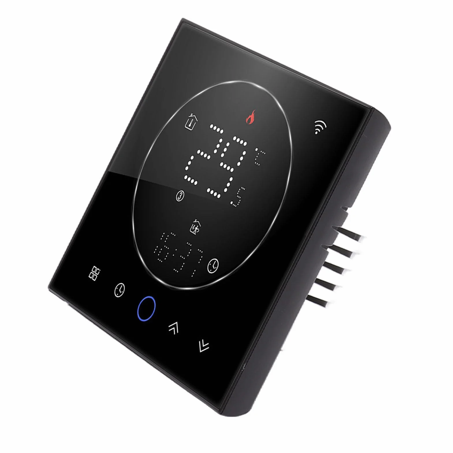 Fafeicy Termostato Inteligente Termostato Programable WiFi 95 a 240 V Pantalla LED a Color Control por Voz Alta Precisión para Calentamiento de Agua Control de Válvula de Agua y CA Uso Doméstico