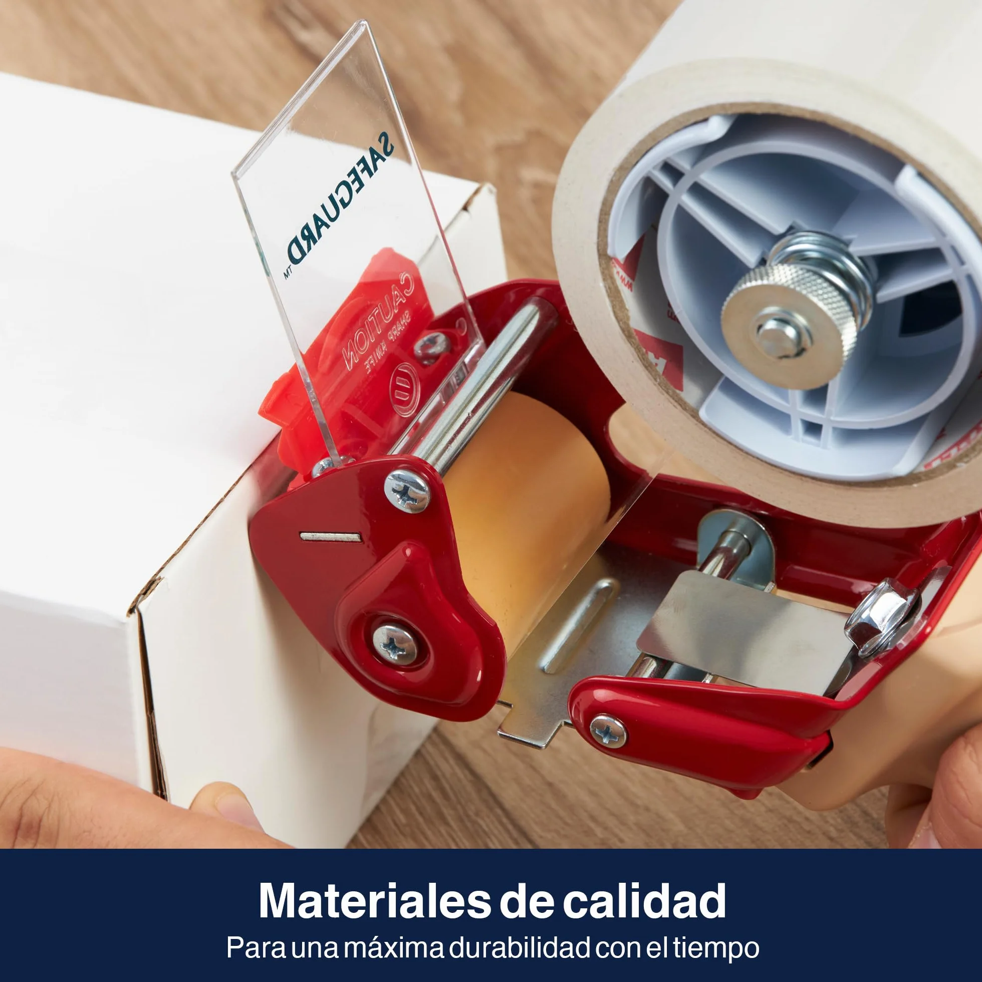 Precifilm Dispensador de Cinta Adhesiva Precintadora Manual 50 mm Metal Roja