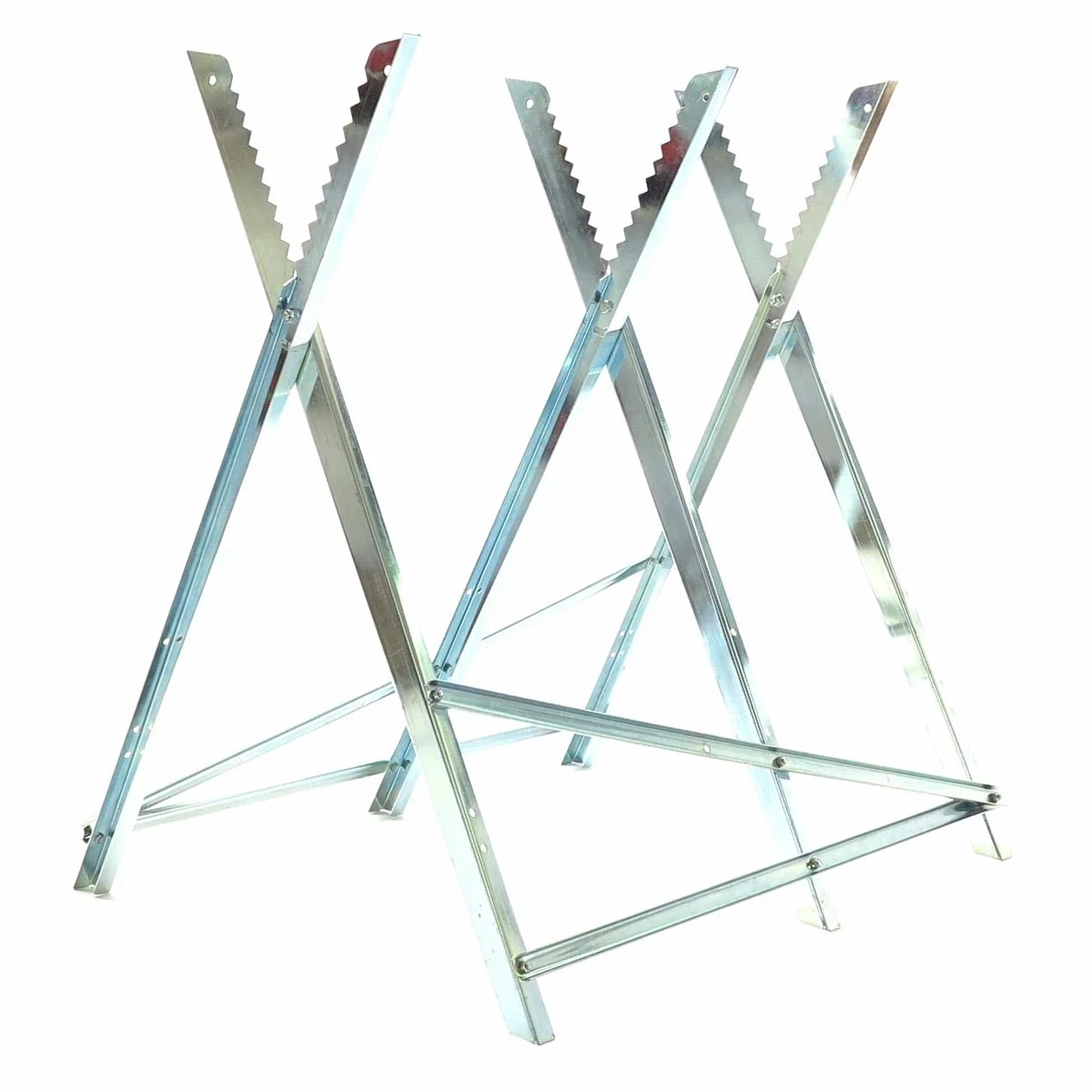 FUXTEC Caballete para cortar madera, Soporte de troncos, Barra de bloqueo, FX-SH3.0 para leña y madera de chimenea - para motosierras térmicas, acero galvanizado.