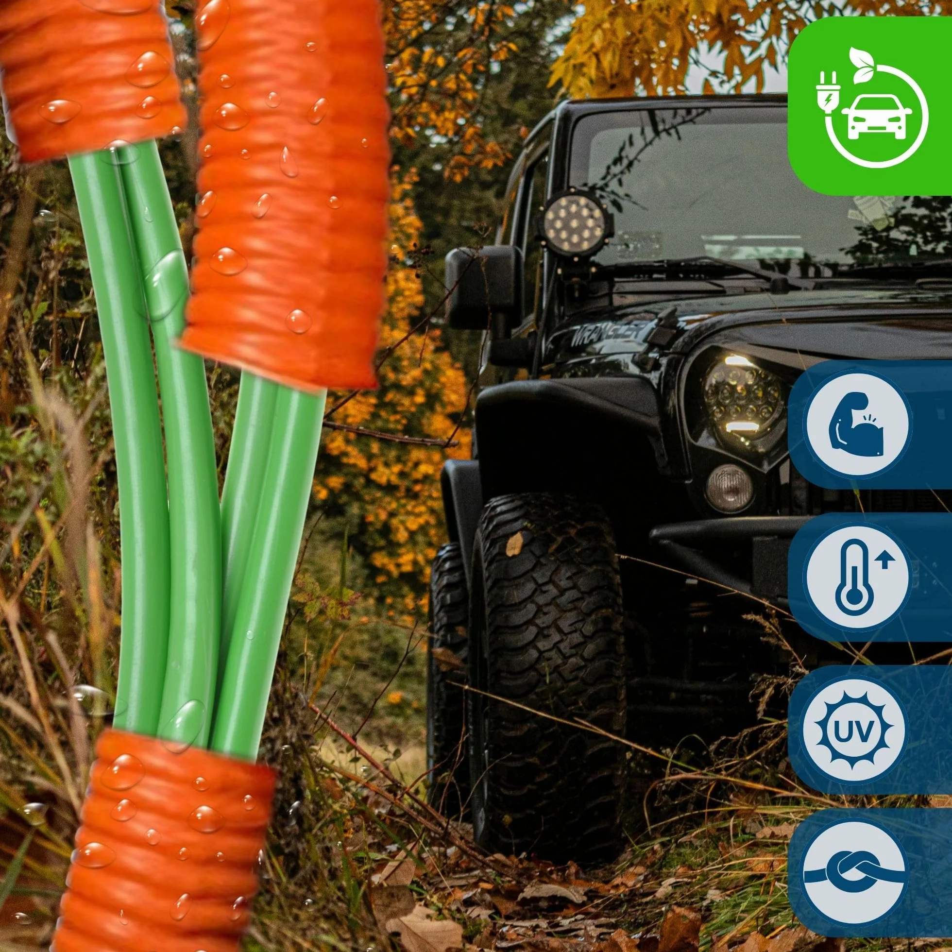 Kalitec Tubo Corrugado PPmod NW 22 de 50 m, Canal de Cable, Naranja | Tubo protector de polipropileno flexible sin ranurar, resistente a qu micos y temperatura para protecci n de cables