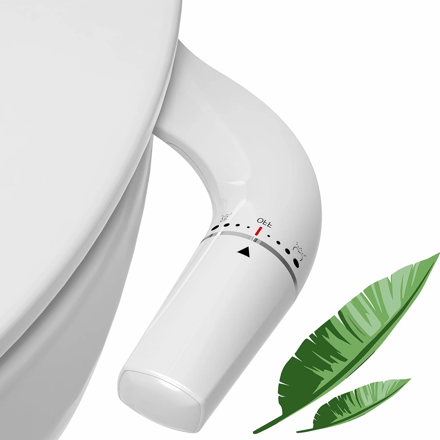 Bidé para WC Izquierdo – Bidé Ultrafino No Eléctrico Con, Boquilla Doble Bidé, Limpieza Delantera y Trasera, Accesorio de Inodoro, Ducha de Glúteo, Taharet (Con Manguera de 1 M)