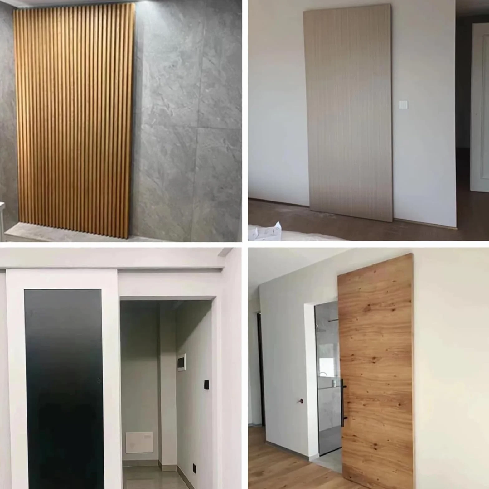 Kit de Puerta corredera Invisible,Kit para Puerta Invisible,Kit de herrajes Ocultos para Puertas,Funcionamiento Impecable,Diseño Invisible,Adecuado para dormitorios