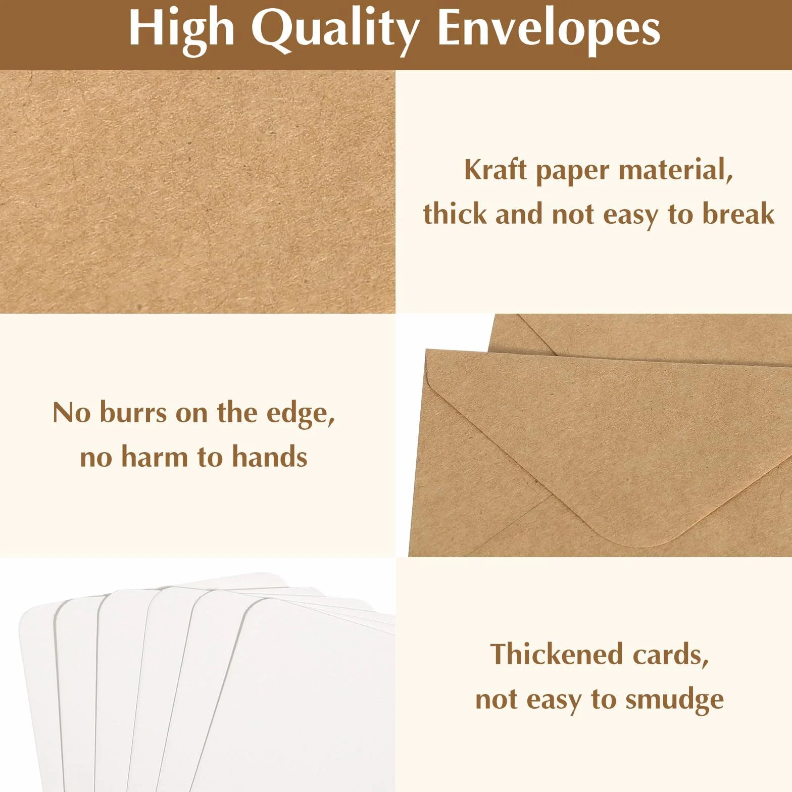 Sobres de Papel Kraft, 50 Mini Sobres y 50 Tarjetas en Blanco Sobres de Papel Kraft Vintage Marrón, Sobres Pequeños Home Deco Sobres para Regalos de Dinero Tarjetas de Agradecimiento Invitación