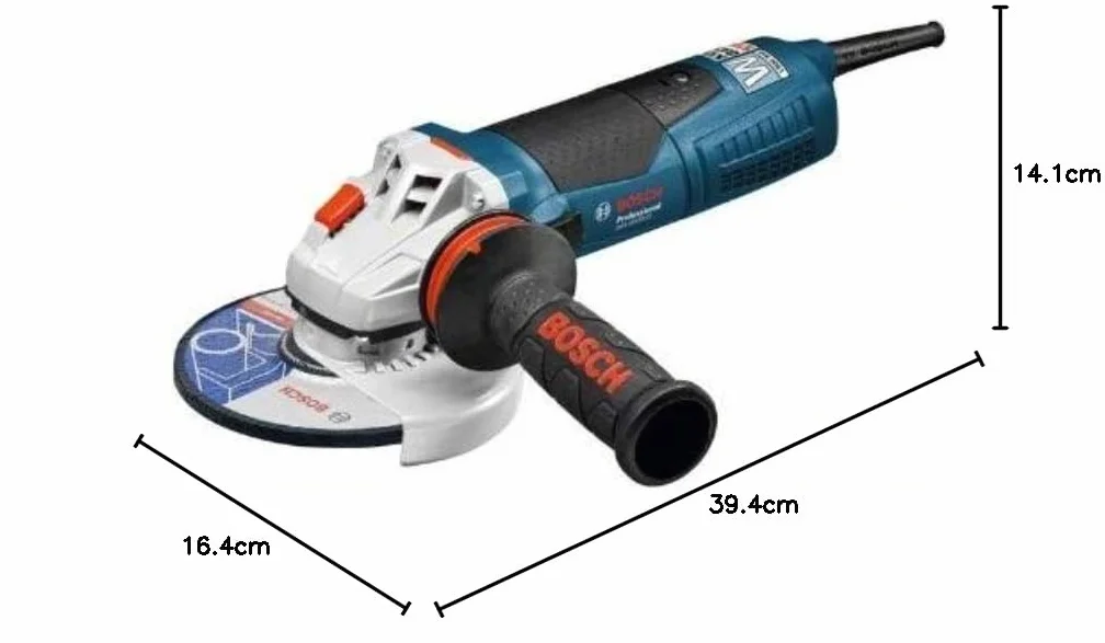 Bosch Professional amoladora angular GWS 19-150 CI (incl. filtro de protección contra el polvo, brida, tuerca de apriete, cubierta protectora, llave de dos agujeros, empuñadura auxiliar)