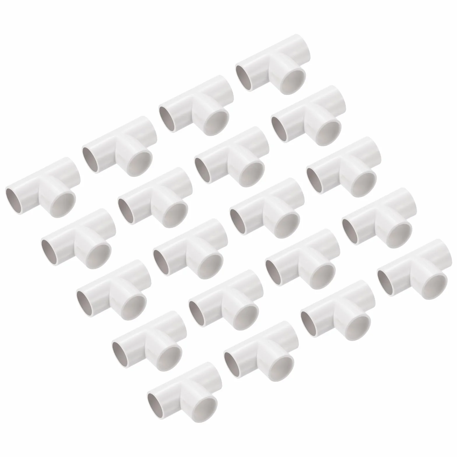 QUARKZMAN Acoplador de Tubo PVC T 3 Vías, 16 mm, Blanco, para Conducto Eléctrico, Paquete 30