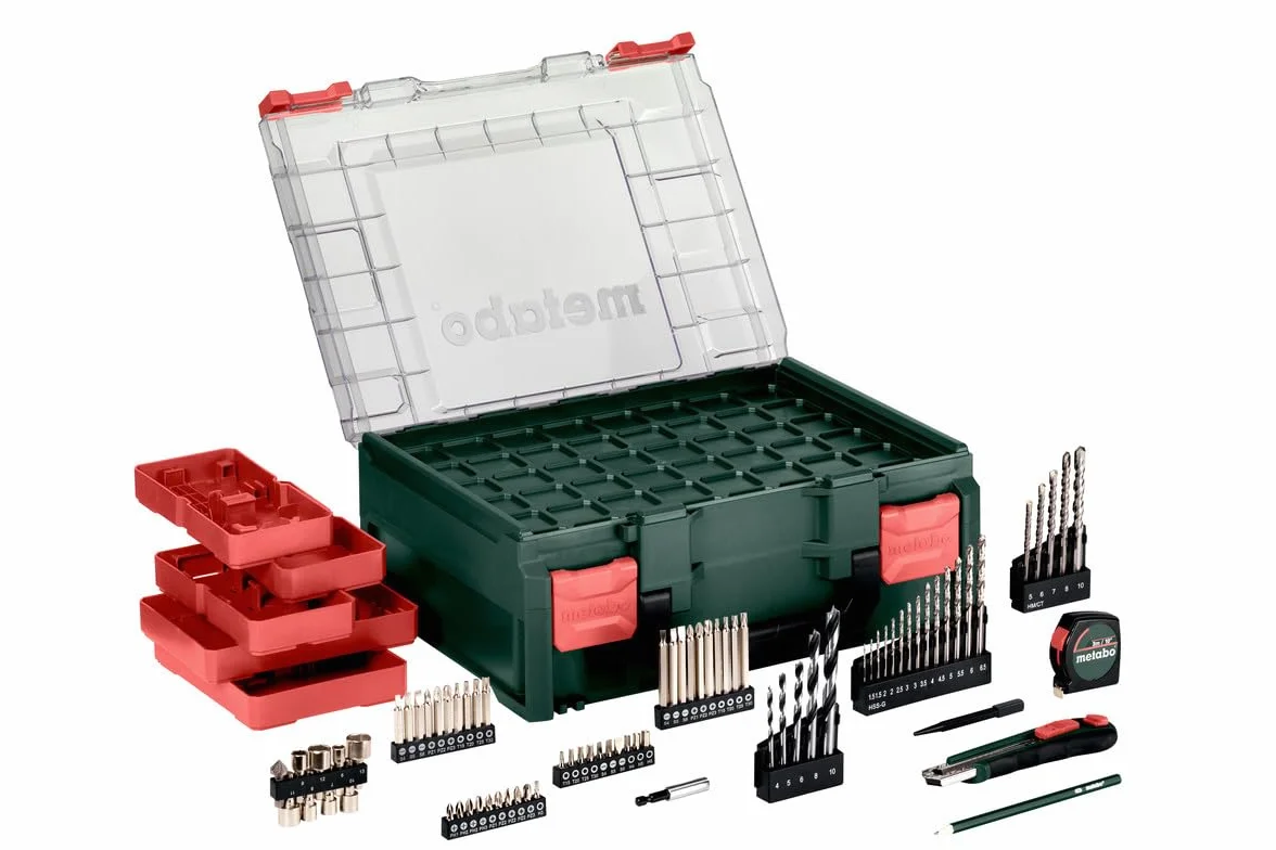 Metabo SB 614053710 - Juego de brocas de impacto inalámbricas, 18 L, incluye batería (18 V, 2 baterías LiPOWER de 2 Ah, diámetro del taladro 13 mm/36 mm, peso 1,6 kg)