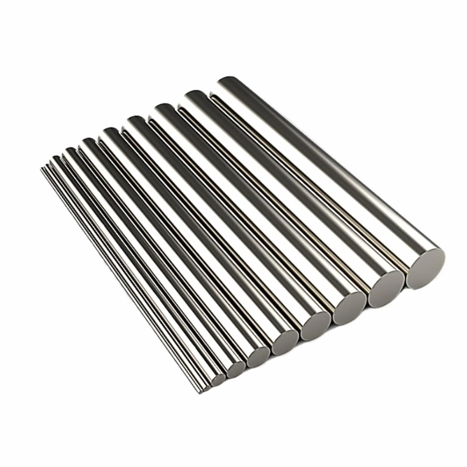 Ejes lineales de Acero Inoxidable, Varilla Lineal de Acero Inoxidable 304, diámetro rectificado Redondo métrico, Longitud 100 a 800 mm, 2 a 10(500mm,2mm)