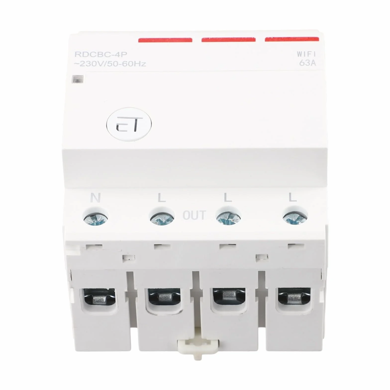 Disyuntor de circuito WiFi trifásico con control remoto con interruptor temporizador y voz, corriente nominal 63A 80A, 3P+N polos, soporta escenas de hogar inteligente (63 A)