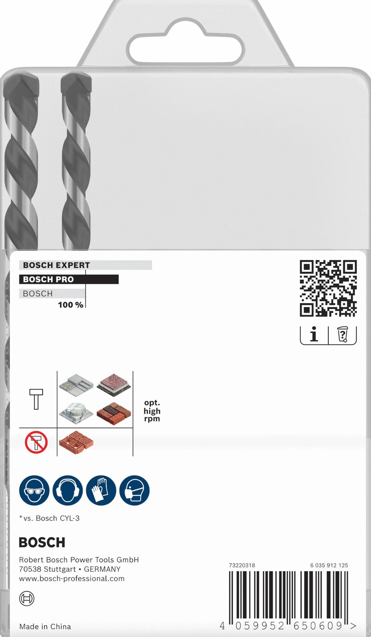 Bosch 7x Sets de brocas PRO HEX-5 (para Piedra dura, Hormigón, Ø 4,0, 5,0, 5,0, 6,0, 6,0, 8,0, 10,0 mm, Professional Accesorios Taladro)