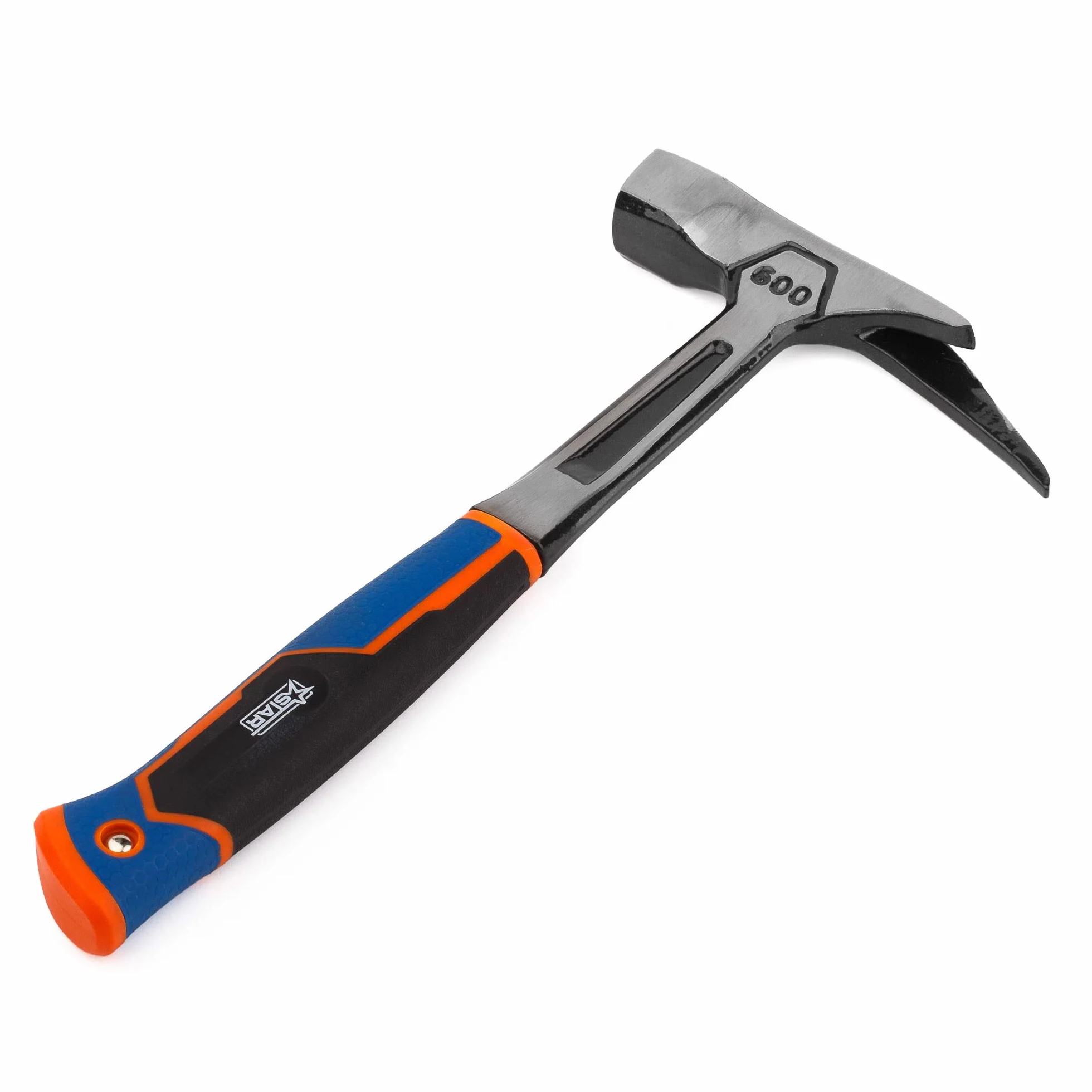 Mivos Martillo de carpintero de 600 g de peso de la cabeza – acero forjado – Martillo de garra con mango antivibración – Martillo de carpintero con soporte magnético para clavos – martillo de acero