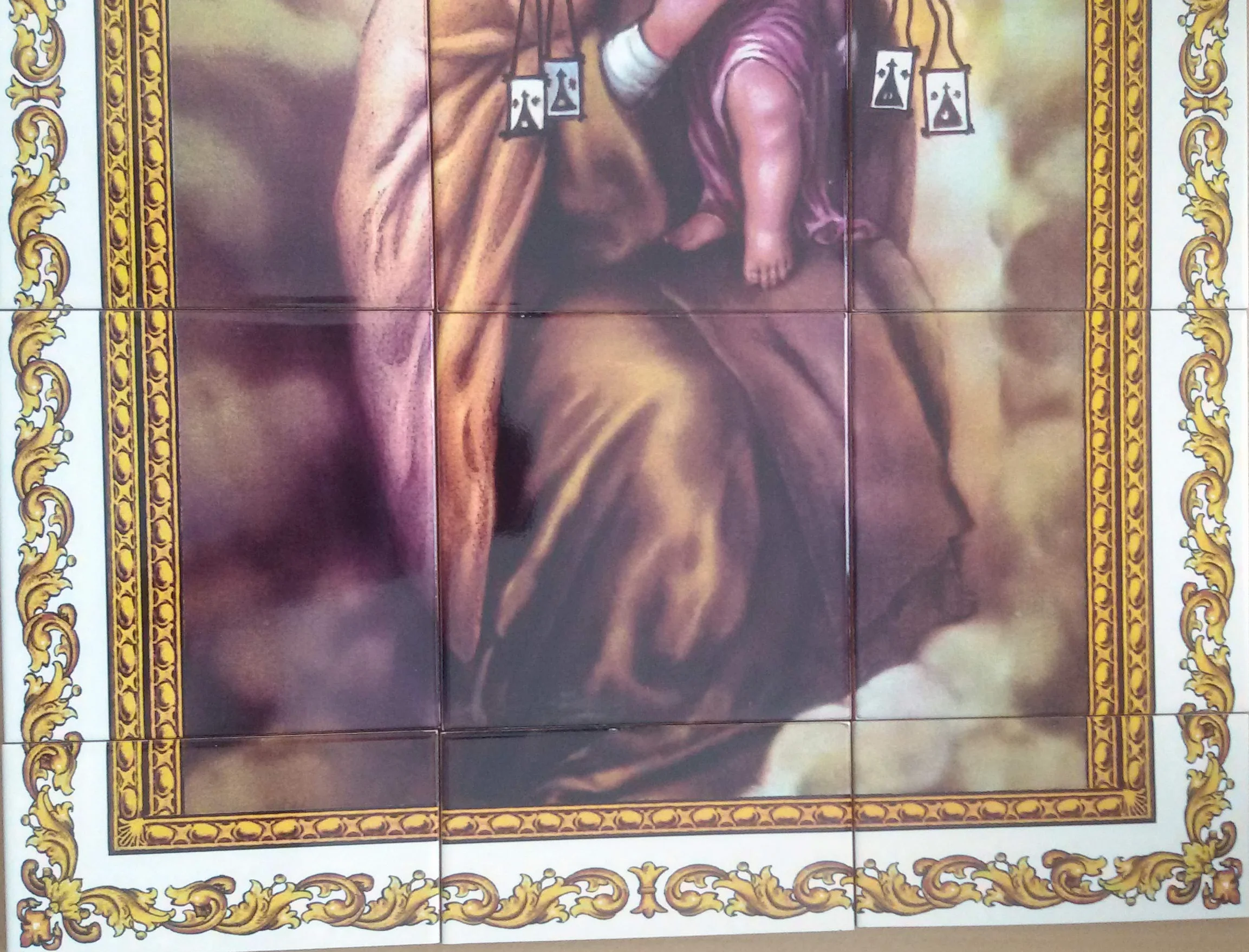 Rustiluz Azulejo Virgen del Carmen 45 x 60 cm