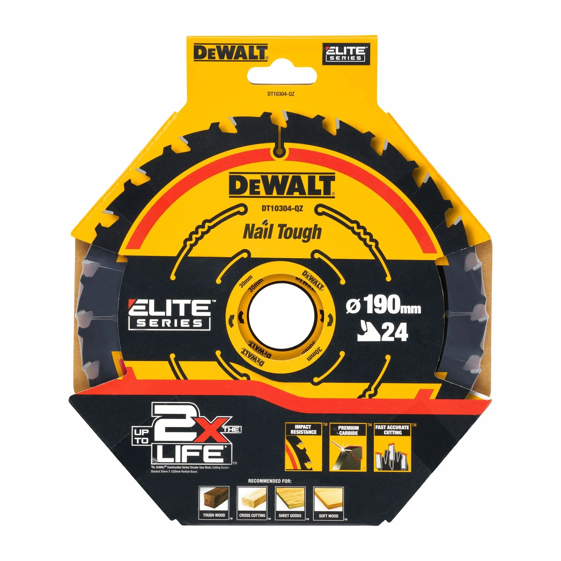 Dewalt DT10304 De Walt Extreme disco para sierra circular, 190 mm