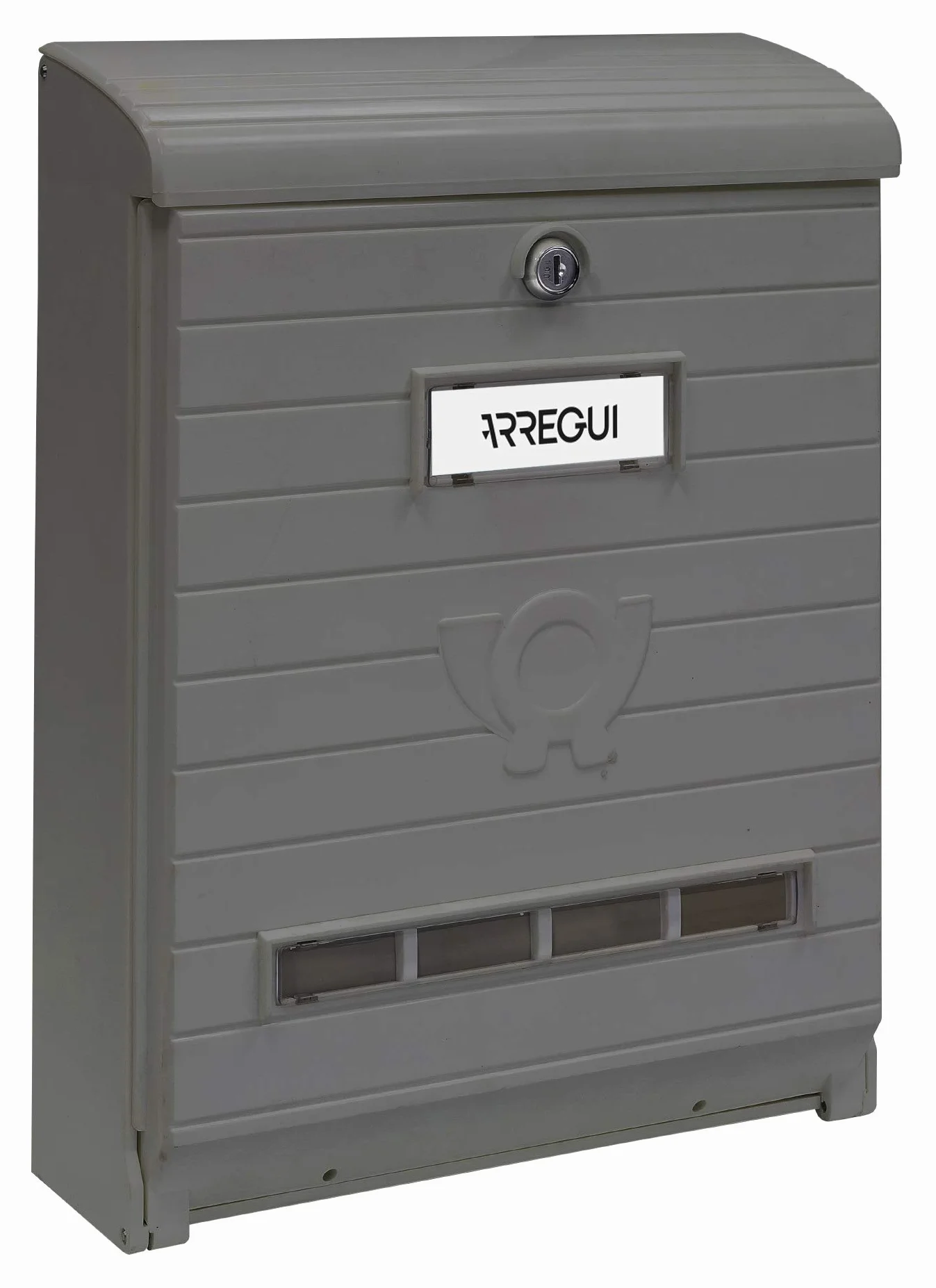 Buzón Exterior de Plástico de Gran Resistencia, Tamaño L (Revistas, Sobres C4), Buzón de Pared de Gran Capacidad, Buzón de Correo Antilluvia, Anticorrosivo, Gris