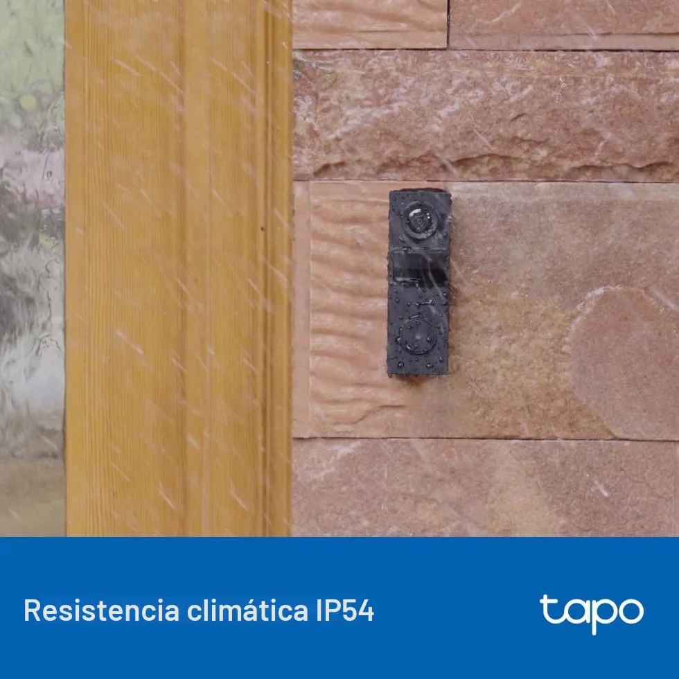 Tapo D205 Videoportero 2K 3 MP Campo de visión 160° detección AI IP54 Batería 5200 mAh USB-C