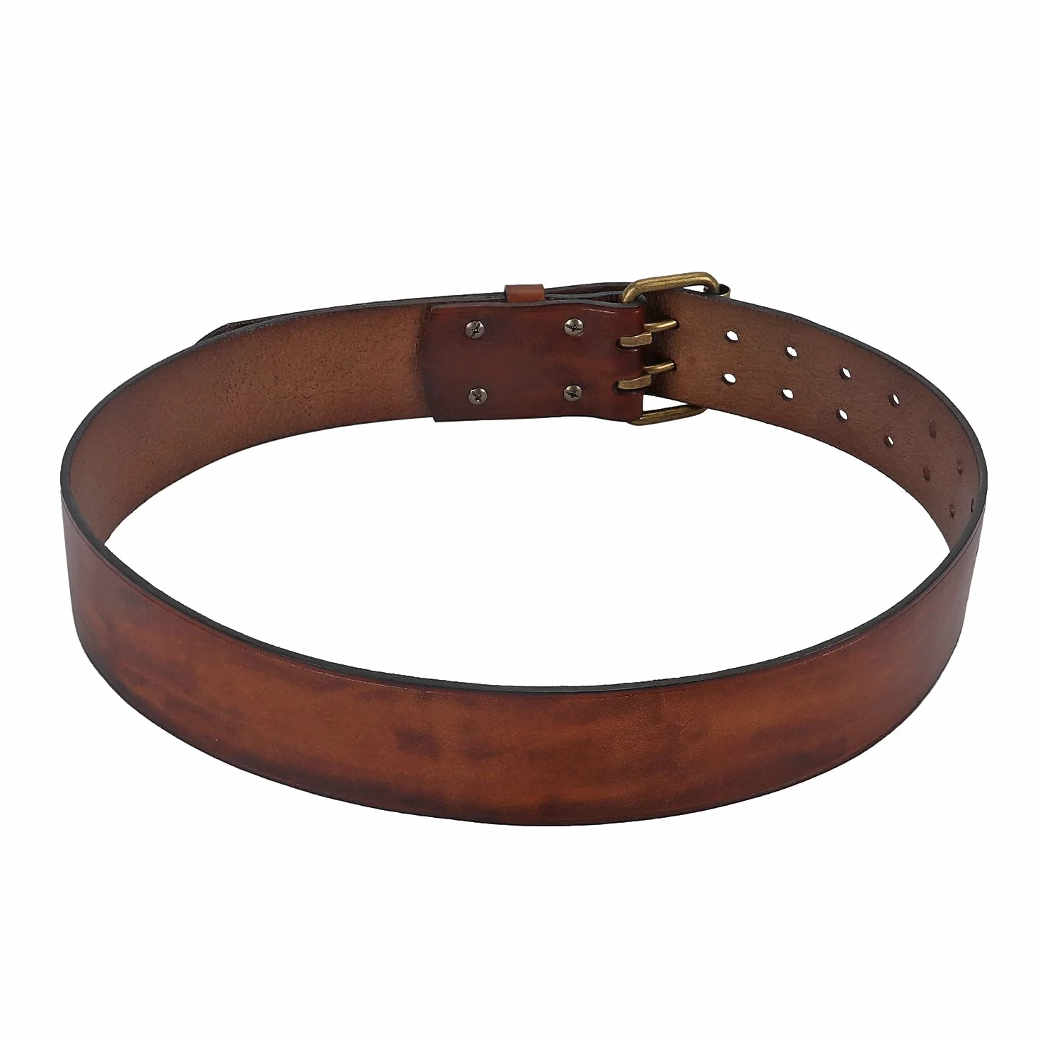 TOURBON - Cinturón de cuero vacuno de lujo para bricolaje, taller, bolsa de herramientas, correa de vaquero occidental para hombre