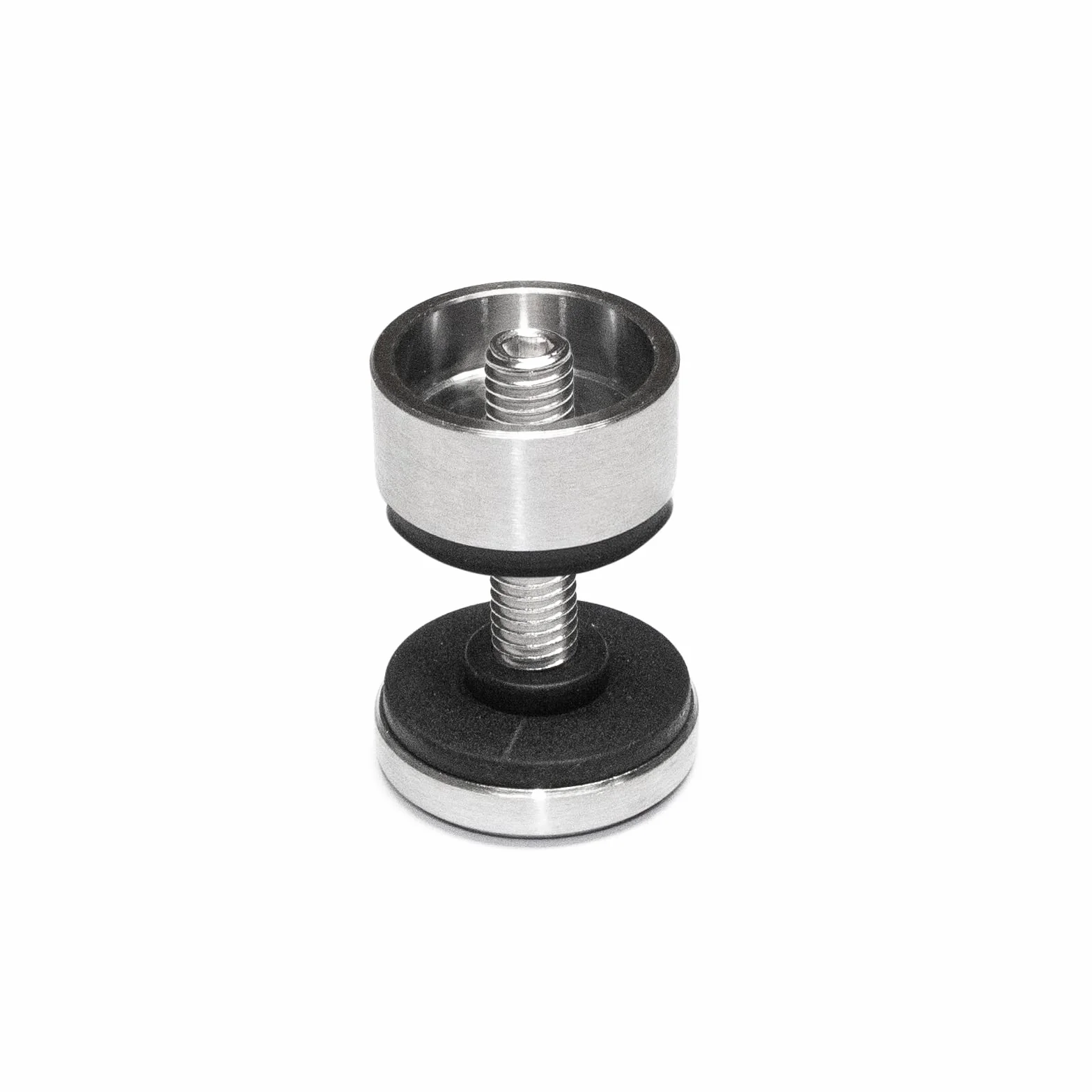 PRIOstahl 8 soportes con tornillo M8 + insertos de goma para cristal de 6 mm a 12,76 mm, conector plano para cristales de plexiglás, balcón, barandilla de acero inoxidable V2A