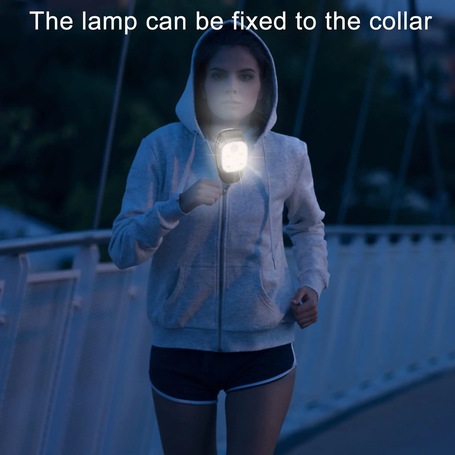 2 Piezas Linterna Manos Libres, Linterna Frontal LED con Clip, Luces de Seguridad para la Noche, Recargable por USB, 4 Modos de Iluminación, para Noche para Correr, Cámping, Pasear al Perr