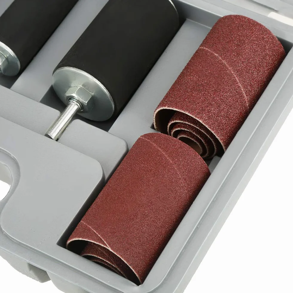 Juego de lijadoras de tambor, 20 piezas de accesorios de lijado que incluyen 16 fundas para bandas de lijado de uñas y 4 mandriles de tambor para mejoras en el hogar/bricolaje/carpintería