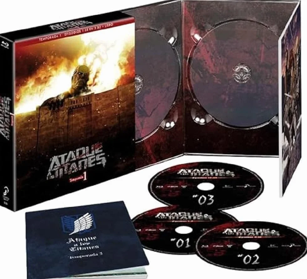 Ataque A Los Titanes Temporada 1 Episodios 1-25 Blu-Ray Edición Coleccionista