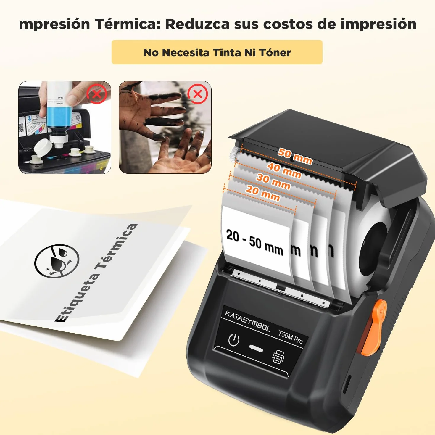 SUPVAN Etiquetadora T50M Pro Impermeable, Smart App 40+ Fuentes, 150+ Diseños, 700+ Iconos