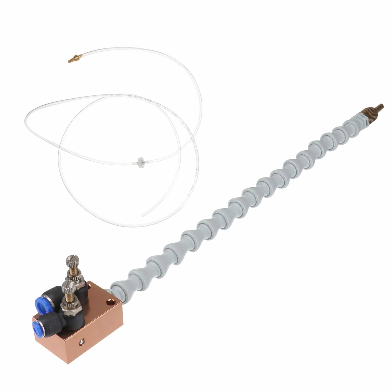 Boquilla de Lubricación para Torno Cnc 8 MM Sistema de Pulverización de Refrigerante de Niebla Ajustable Accesorio para Fresado y Taladrado Compatible Tubería Color Aleatorio