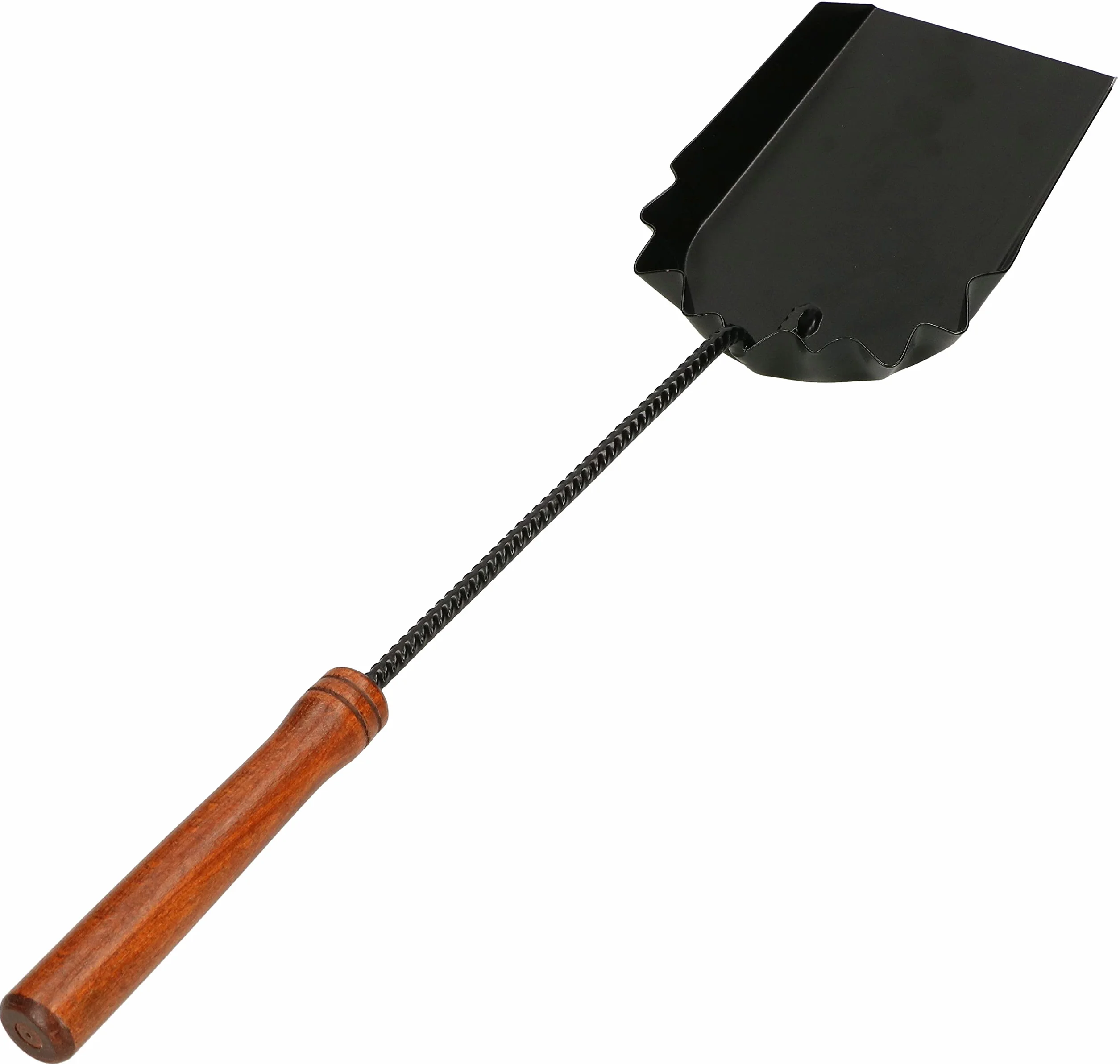 KOTARBAU Kit de 3 Accesorios para Chimenea, Pala, Atizador, Rascador de Ceniza, Metal, Mango de Madera, Negro