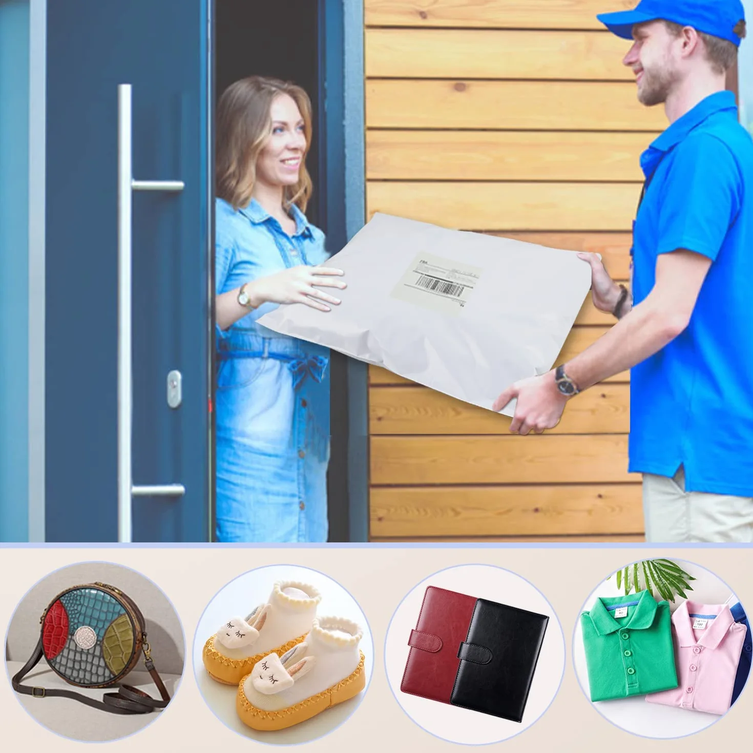 100pcs Bolsas Para Envíos, Sobres Para Envios C5 A4 B4 A3 Bolsas de Correo Autoadhesivas Opacas Sobres Plastico de Paquetes Ropa Logística Embalaje Caja de Postal Bolsa de Plástico Blanco