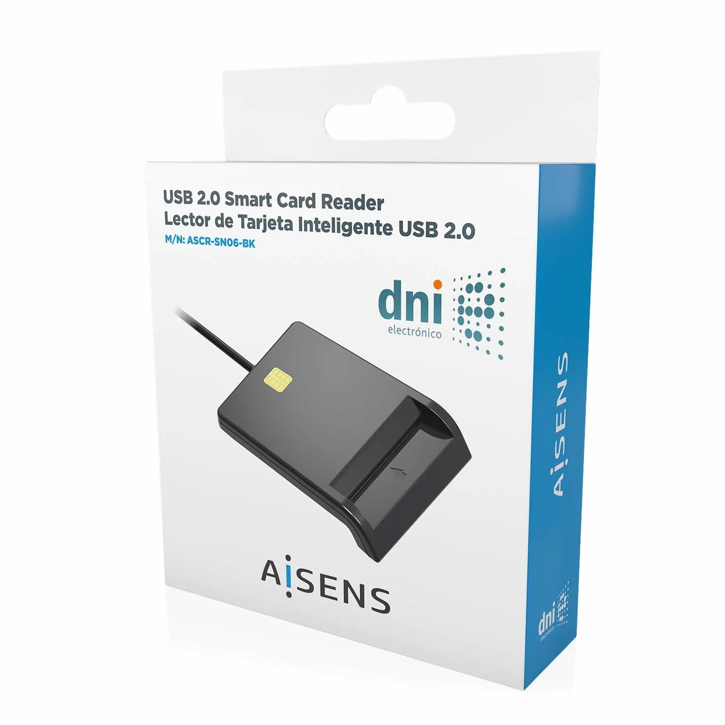 AISENS ASCR-SN06-BK Lector De Tarjeta Inteligente Dni Negro