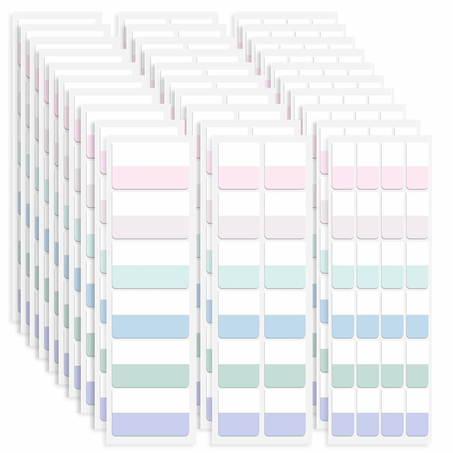 Vicloon Notas Adhesivas Índices, 420pcs 3 Tamaños Marcapaginas Adhesivos，indices autoadhesivos para Escuela y Oficina, Libro, 6 Colores