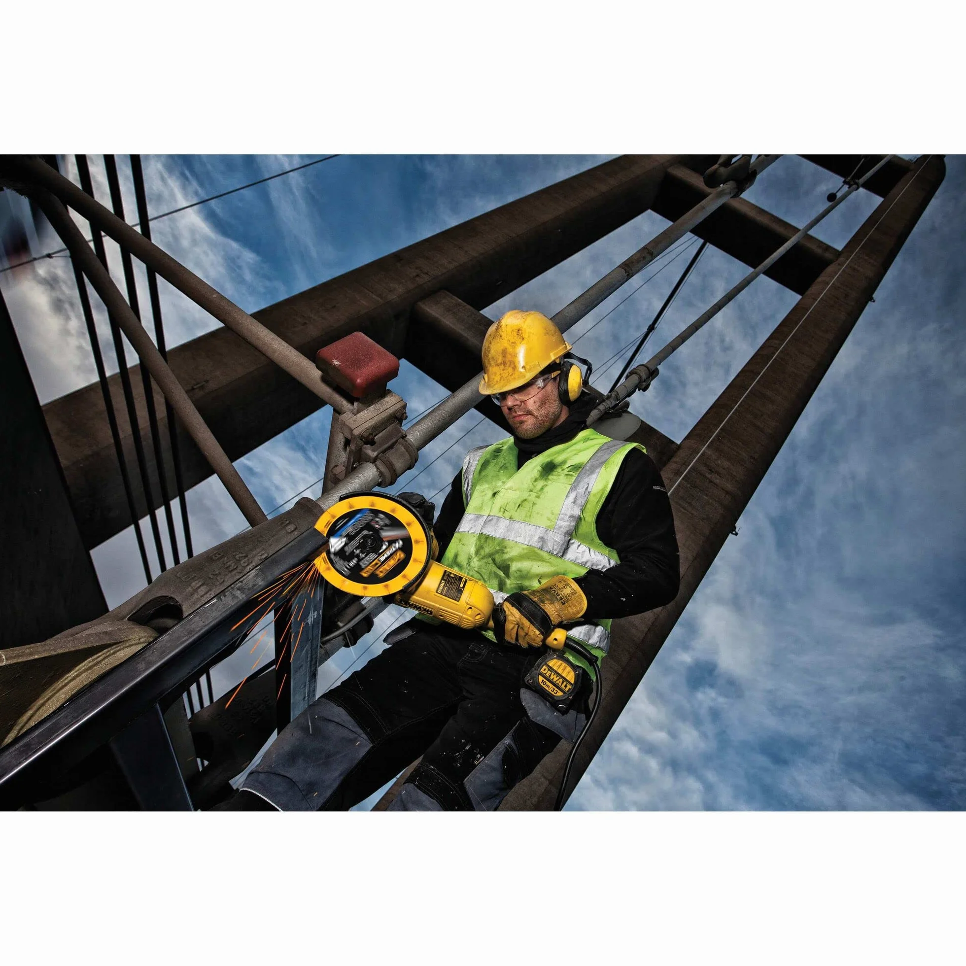 DEWALT DT40255-QZ DT40255-QZ-Disco de Corte con Borde diamantado Extreme Metal 230x2.1x22.3 mm, Amarillo/Negro