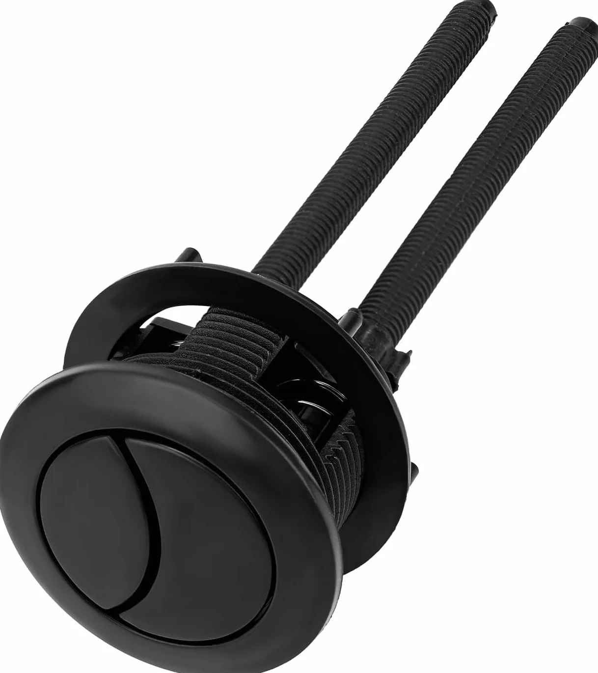 Botón Descarga Inodoro Repuesto 38mm, Pulsador Doble Descarga Ajustable para Abertura 38-45mm Tanque Universal Pieza de Reparación para Baño del Hogar (Negro)