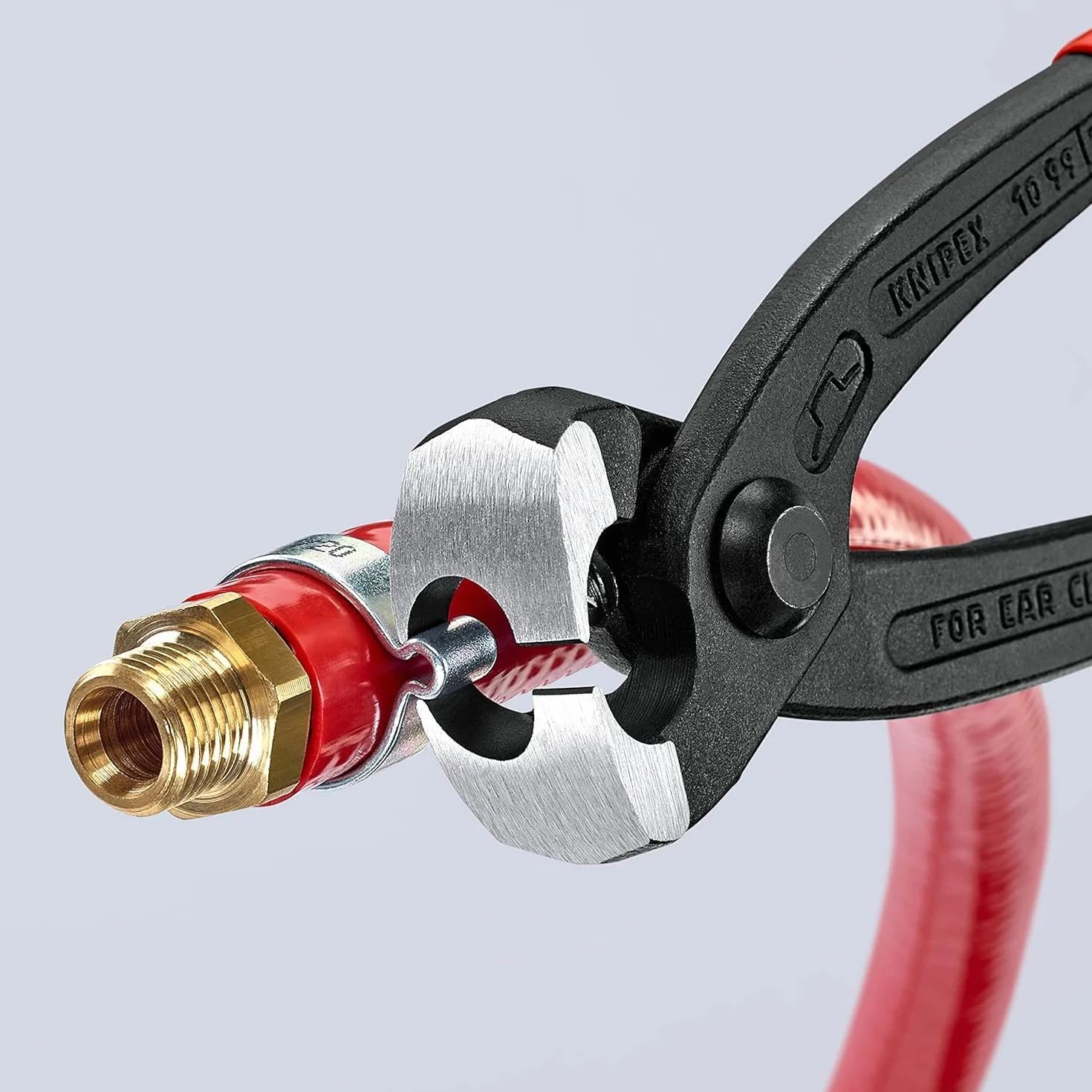 KNIPEX Alicate para abrazaderas de oreja recubiertos de plástico 220 mm, 10 99 I220
