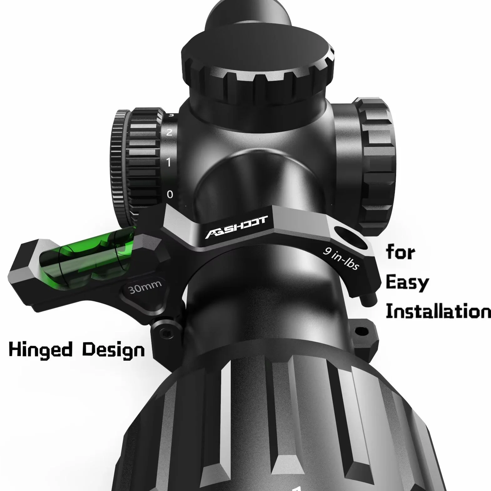 Nivel de Burbuja de Precisión AGSHOOT, Sistema Anti-Inclinación para Tiro de Larga Distancia y Competición | Compatible con Tubos de 30mm - Indicada Únicamente para Actividades Deportivas