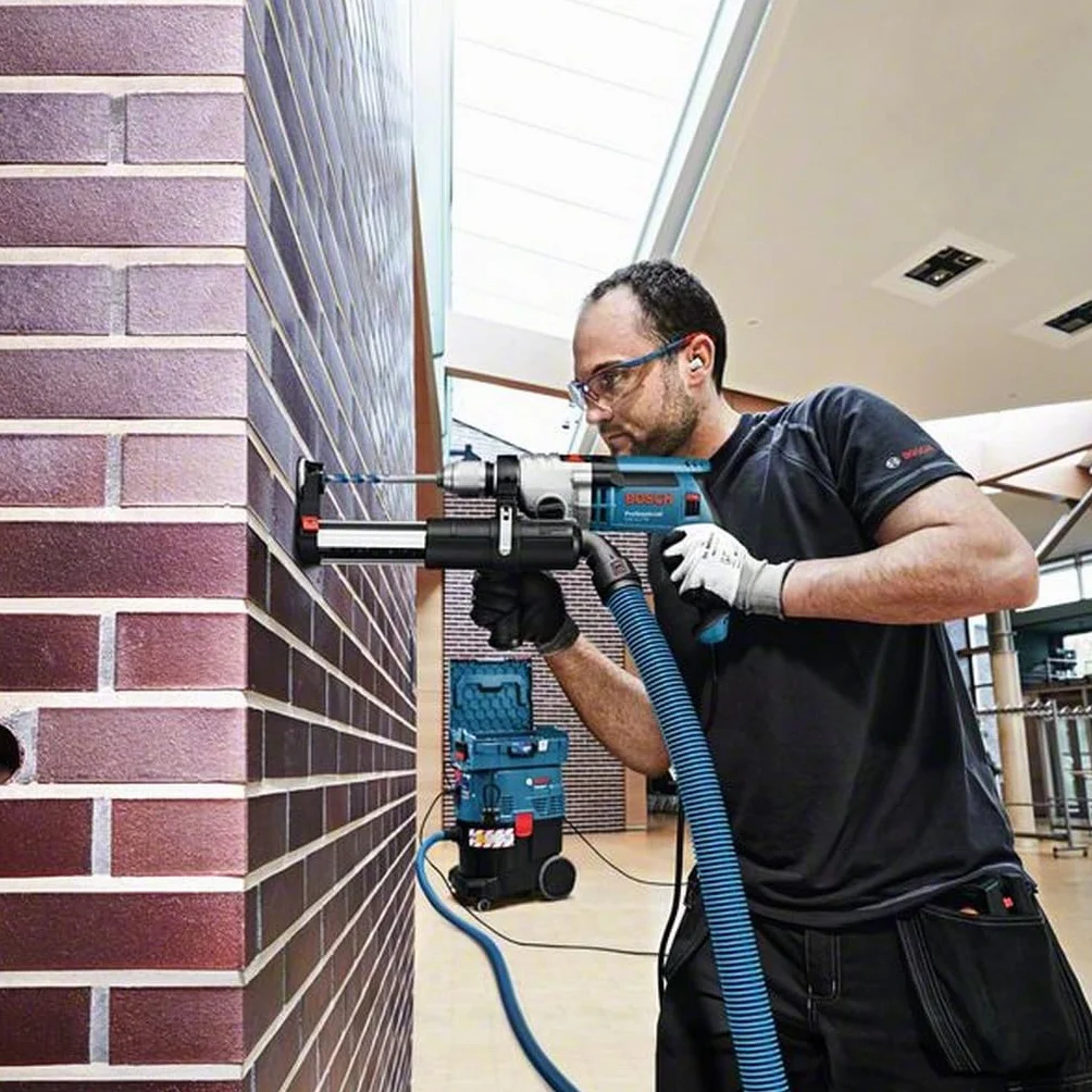 Bosch Professional aspiración de polvo GDE 16 CYL (diámetro de perforación máx. 16 mm, profundidad de perforación máxima 120 mm, compatible con numerosos taladros percutores de Bosch)