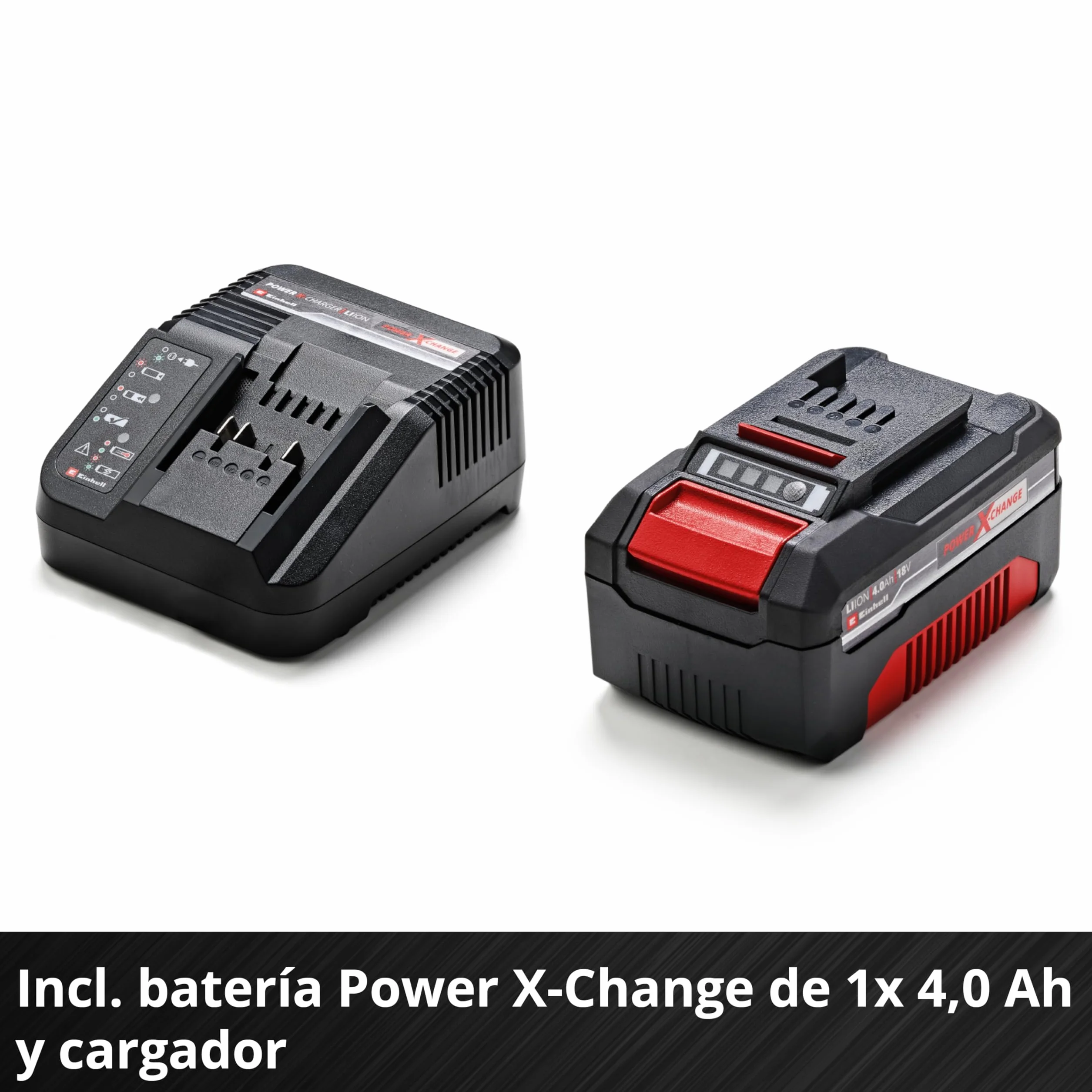 Einhell Martillo perforador con batería TE-HD 18/20 Li (1x4,0 Ah) Power X-Change (18 V, 1,8 J, SDS-plus, potencia de perforación de 20 mm en hormigón, 4 funciones, incl. batería 4,0 Ah + cargador)