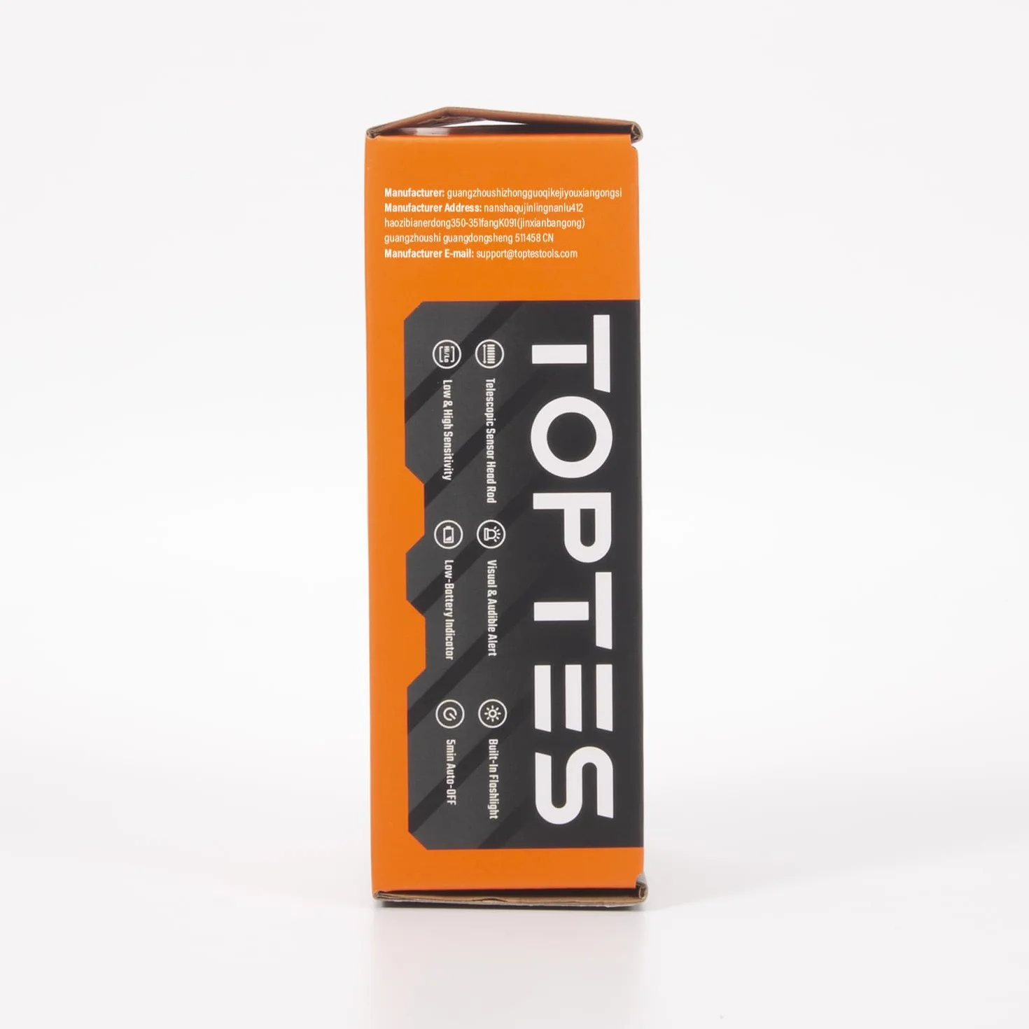 TopTes PT760 Detector de Gas Natural Recargable, Detector de Fugas con Sonda Extensible de 30cm, Sensor%LEL para Propano, Metano, Butano y Gases Combustibles en el Hogar o RV con Linterna - Naranja